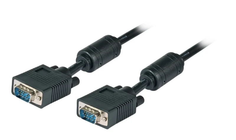 SVGA/HDTV Anschlusskabel, 2x HD-DSub 15, St.-St., 10,0m, schwarz