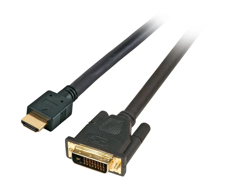 HighSpeed HDMI – DVI Kabel,HDMI A – DVI 24+1 St-St 3m, schwarz