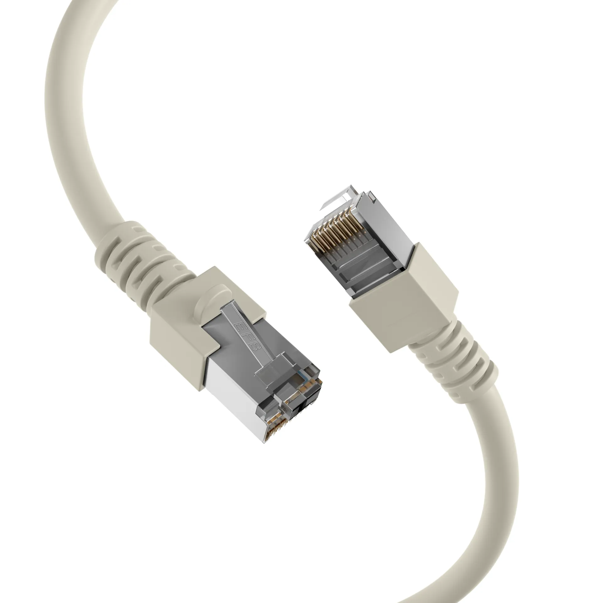 RJ45 Patchkabel Cat.5e SF/UTP PVC CCA grau 0,3m – Bild 2