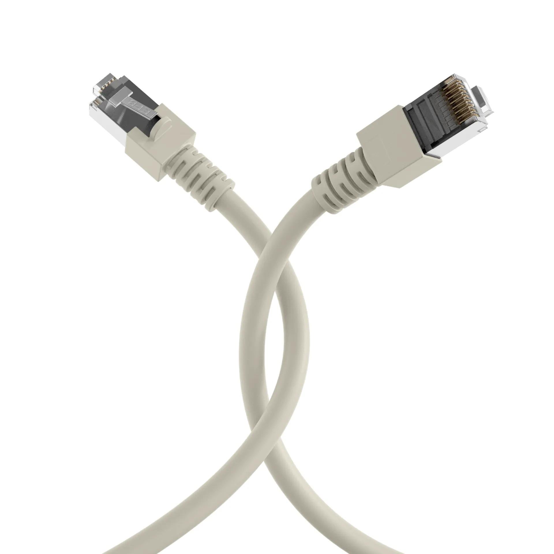 RJ45 Patchkabel Cat.5e SF/UTP PVC CCA grau 0,3m – Bild 4