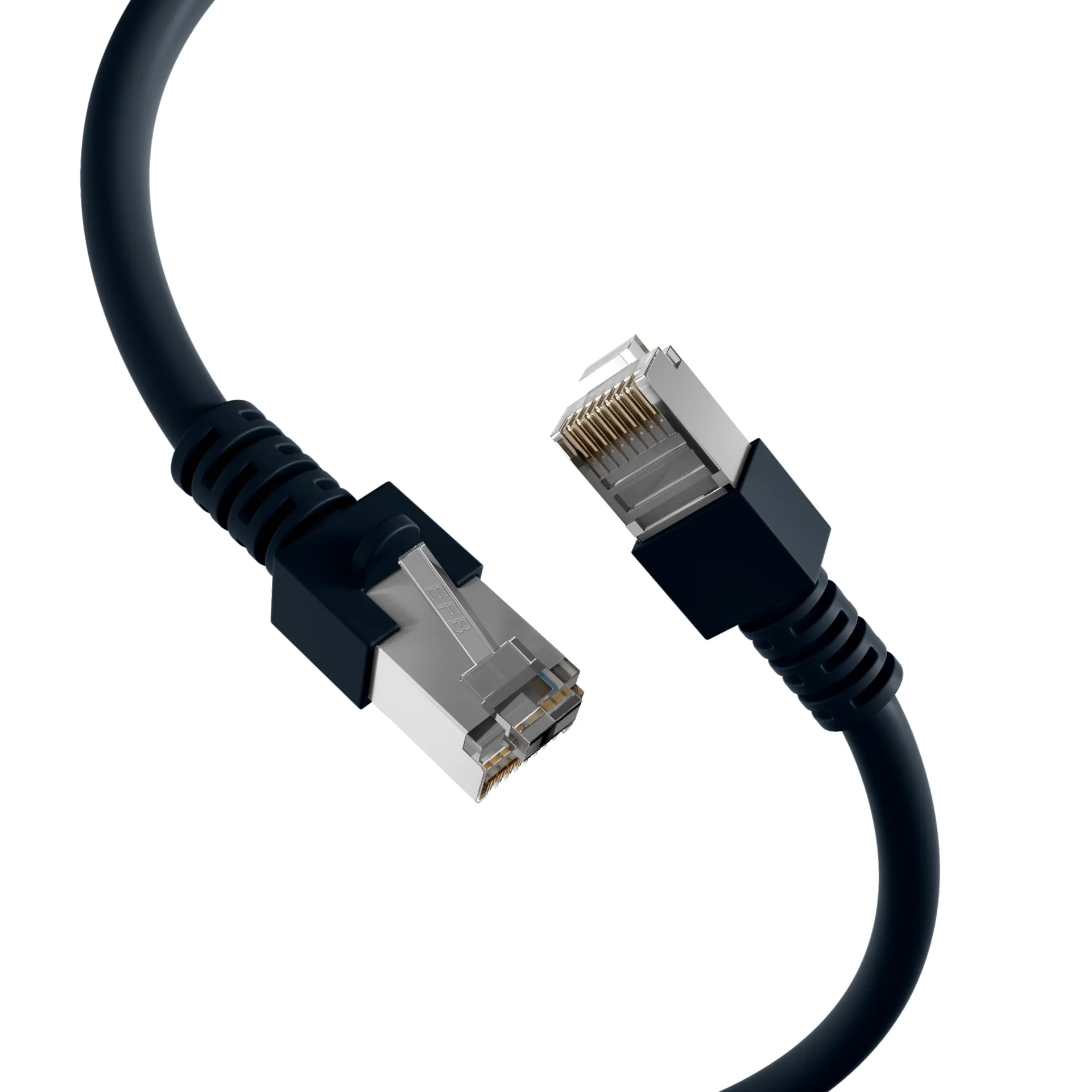 RJ45 Patchkabel Cat.5e SF/UTP PVC CCA schwarz 7,5m – Bild 2