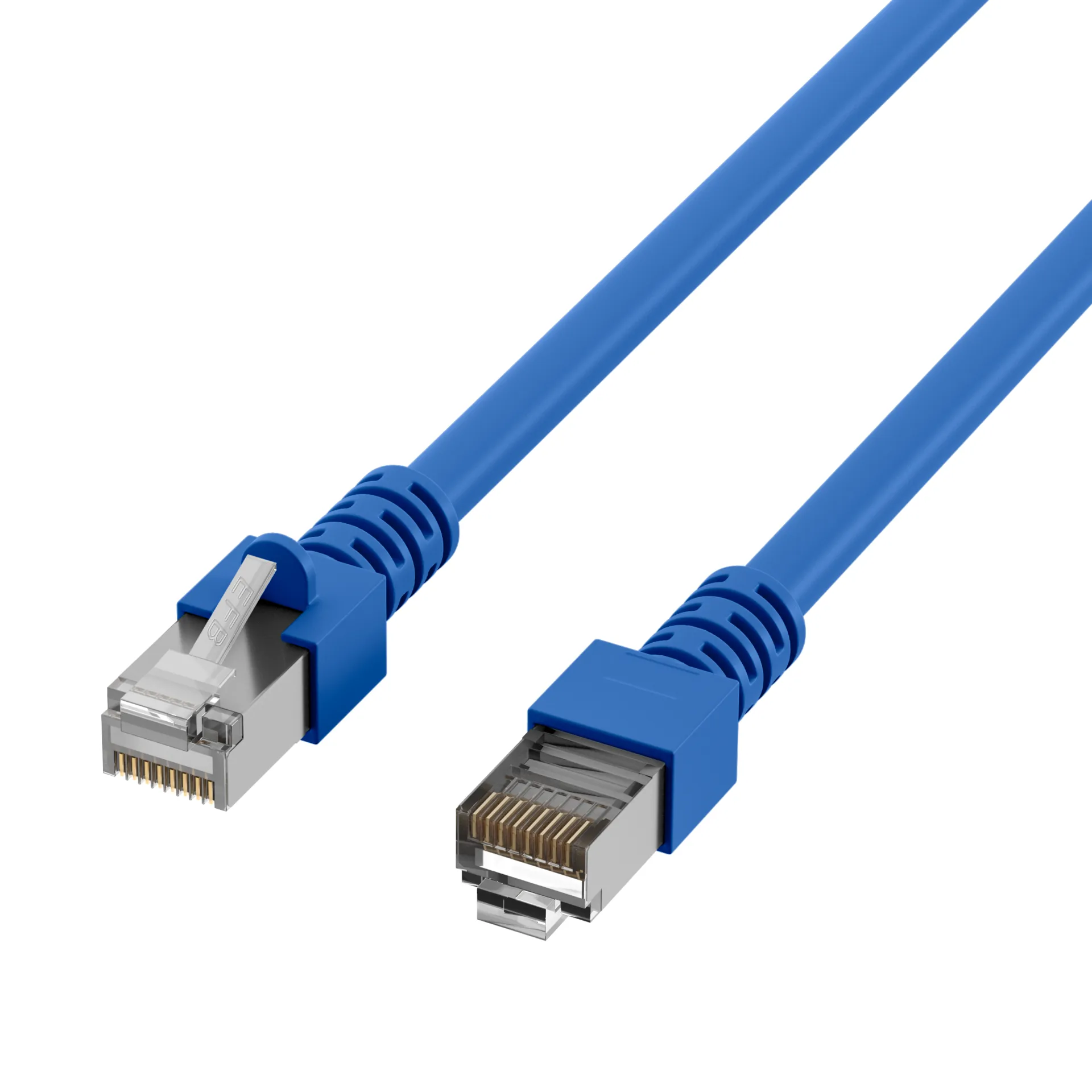 RJ45 Patchkabel Cat.5e SF/UTP PVC CCA blau 0,5m – Bild 3