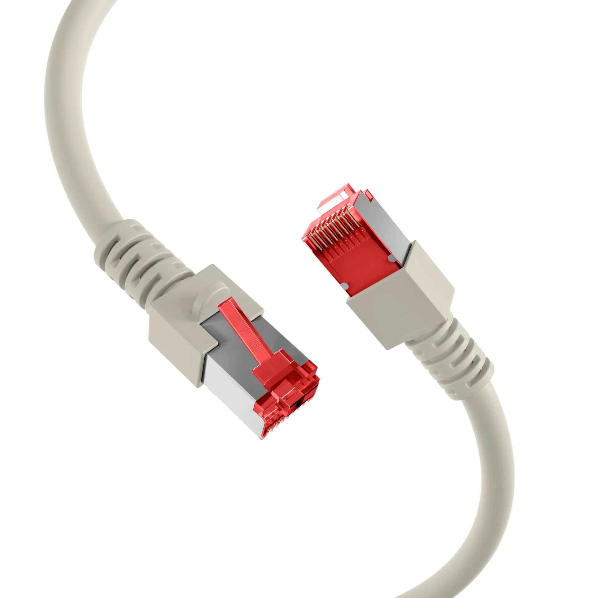 RJ45 Patchkabel Cat.6 S/FTP LSZH grau 0,5m – Bild 2