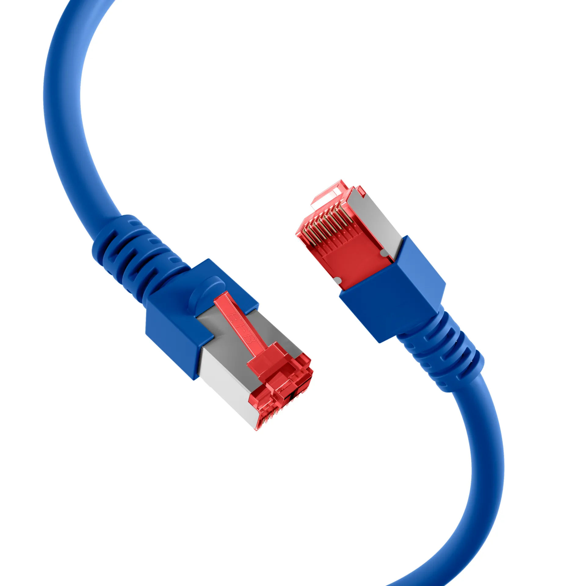 RJ45 Patchkabel Cat.6 S/FTP LSZH blau 0,15m – Bild 2