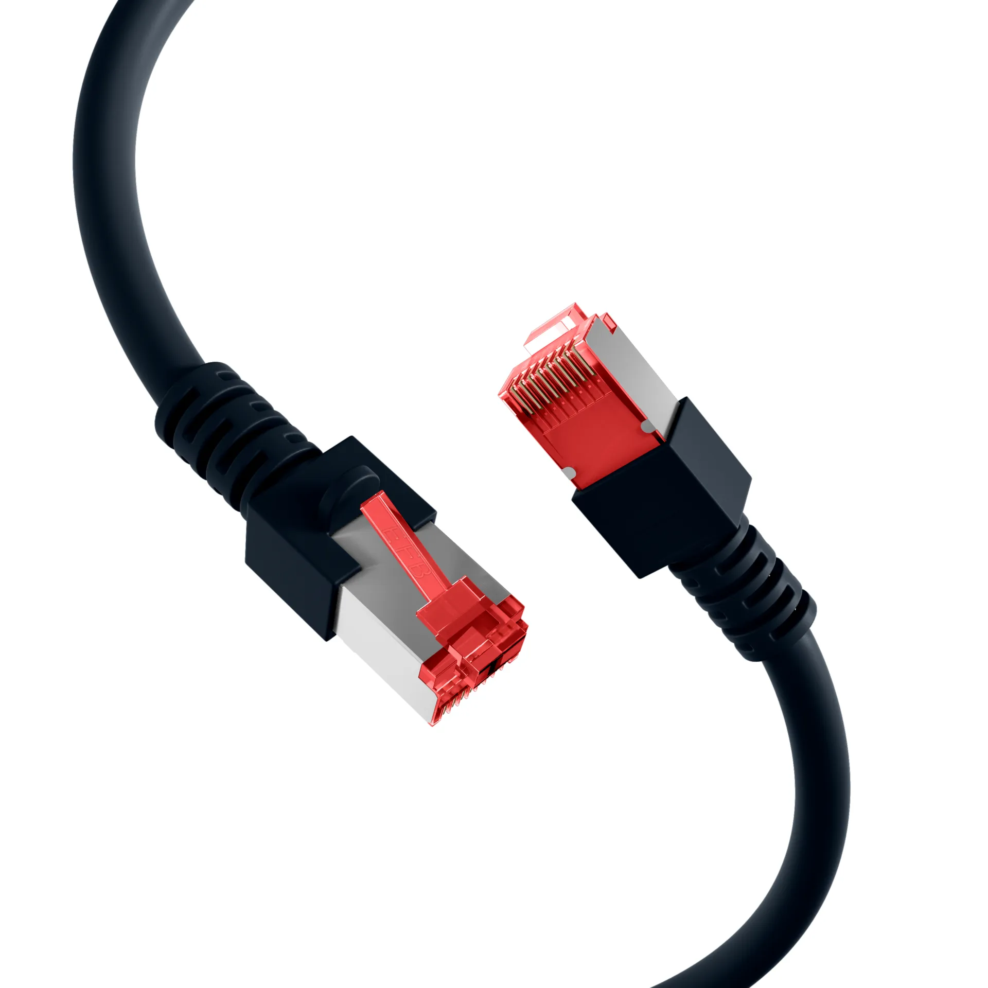 RJ45 Patchkabel Cat.6 S/FTP LSZH schwarz 0,5m – Bild 2