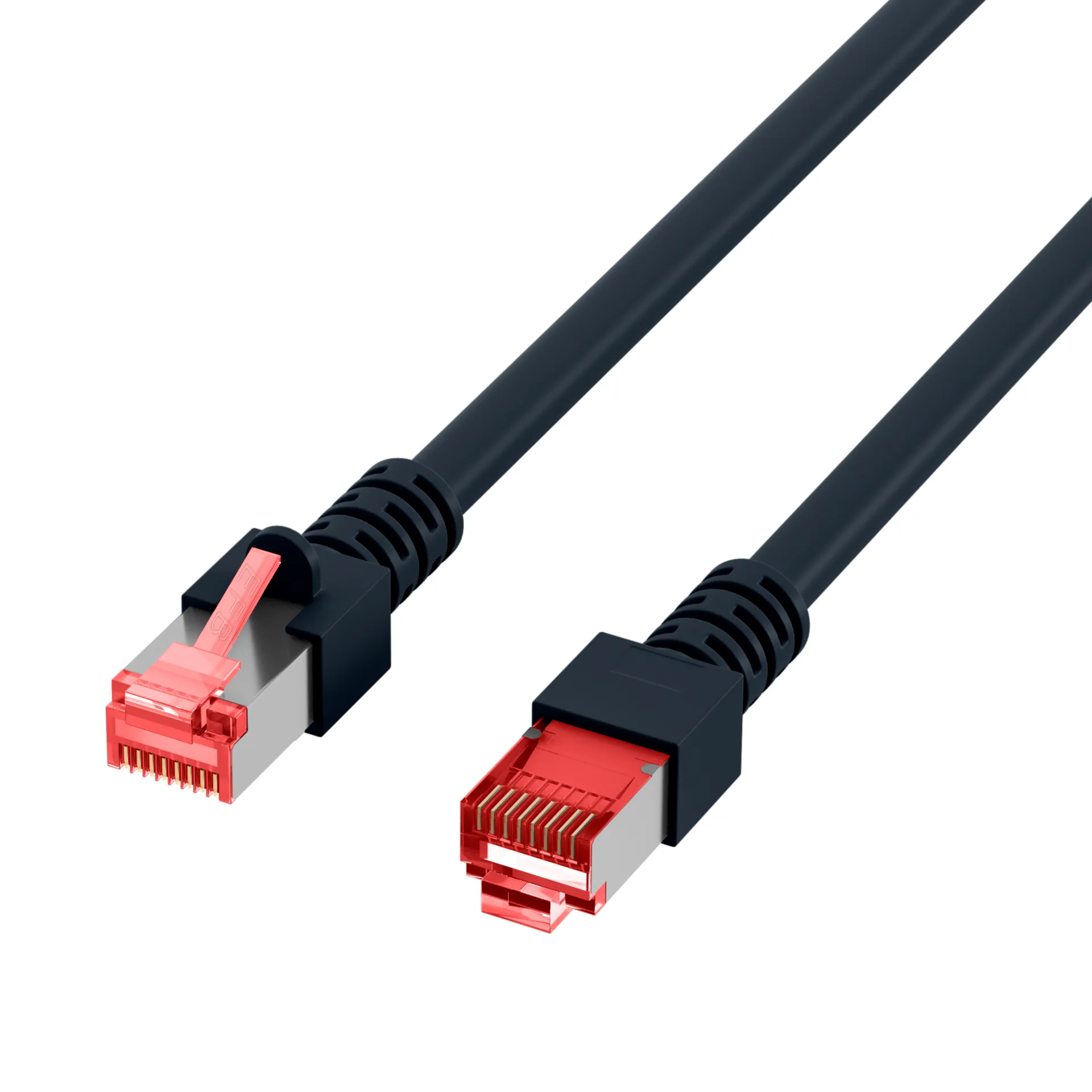 RJ45 Patchkabel Cat.6 S/FTP LSZH schwarz 1m – Bild 3