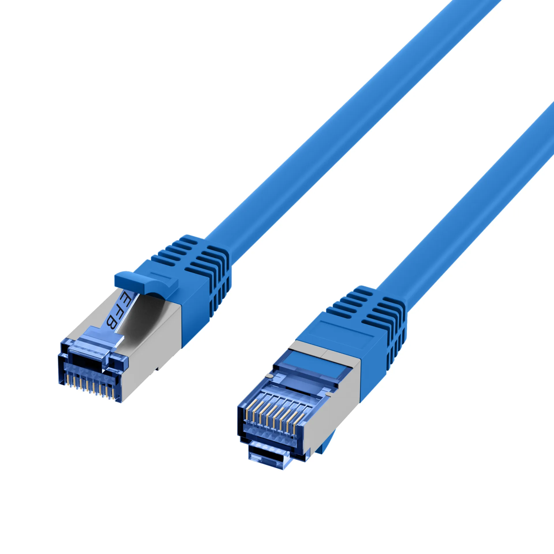RJ45 Patchkabel Cat.6A S/FTP TPE Cat.7 Rohkabel superflex blau 5m – Bild 3