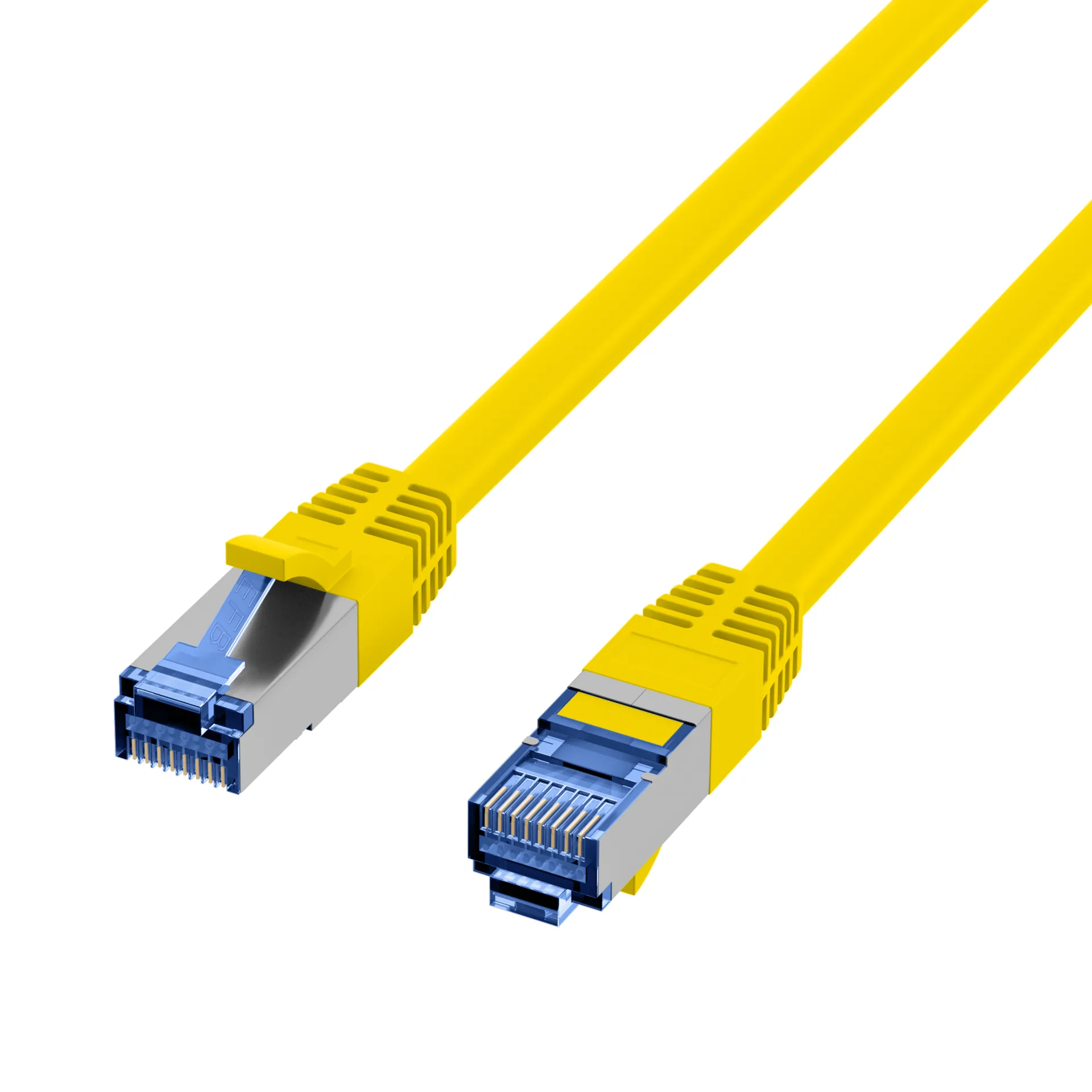 RJ45 Patchkabel Cat.6A S/FTP TPE Cat.7 Rohkabel superflex gelb 20m – Bild 3