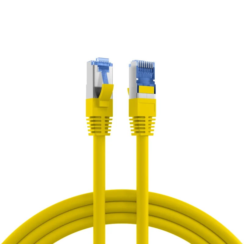 RJ45 Patchkabel Cat.6A S/FTP TPE Cat.7 Rohkabel superflex gelb 30m