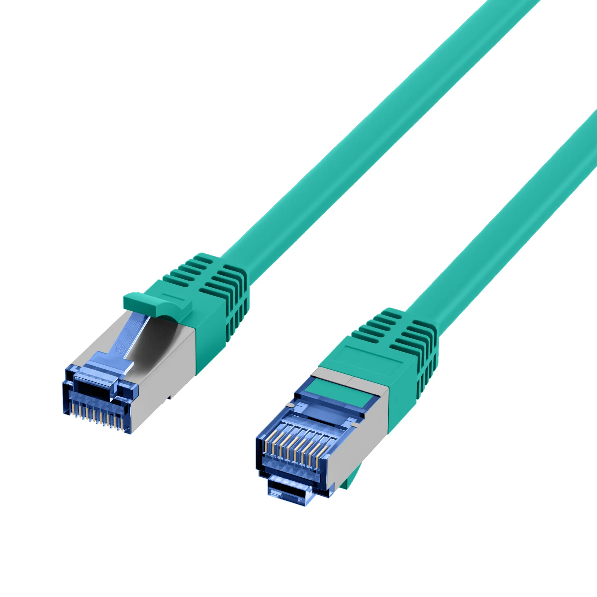 RJ45 Patchkabel Cat.6A S/FTP TPE Cat.7 Rohkabel superflex grün 2m – Bild 3