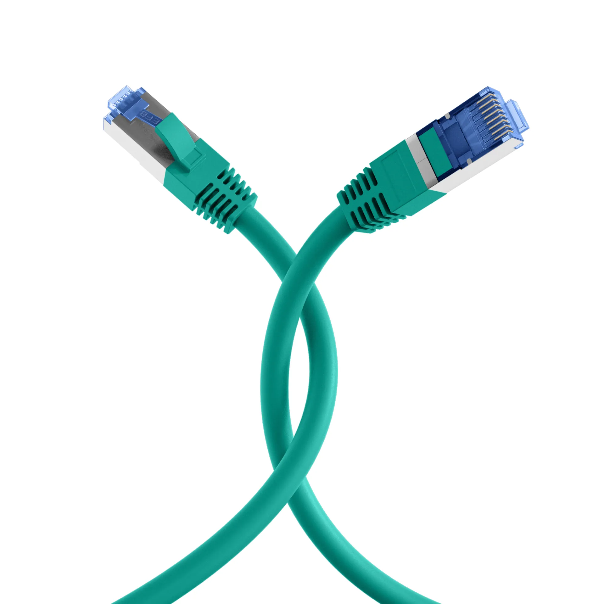 RJ45 Patchkabel Cat.6A S/FTP TPE Cat.7 Rohkabel superflex grün 7,5m – Bild 4