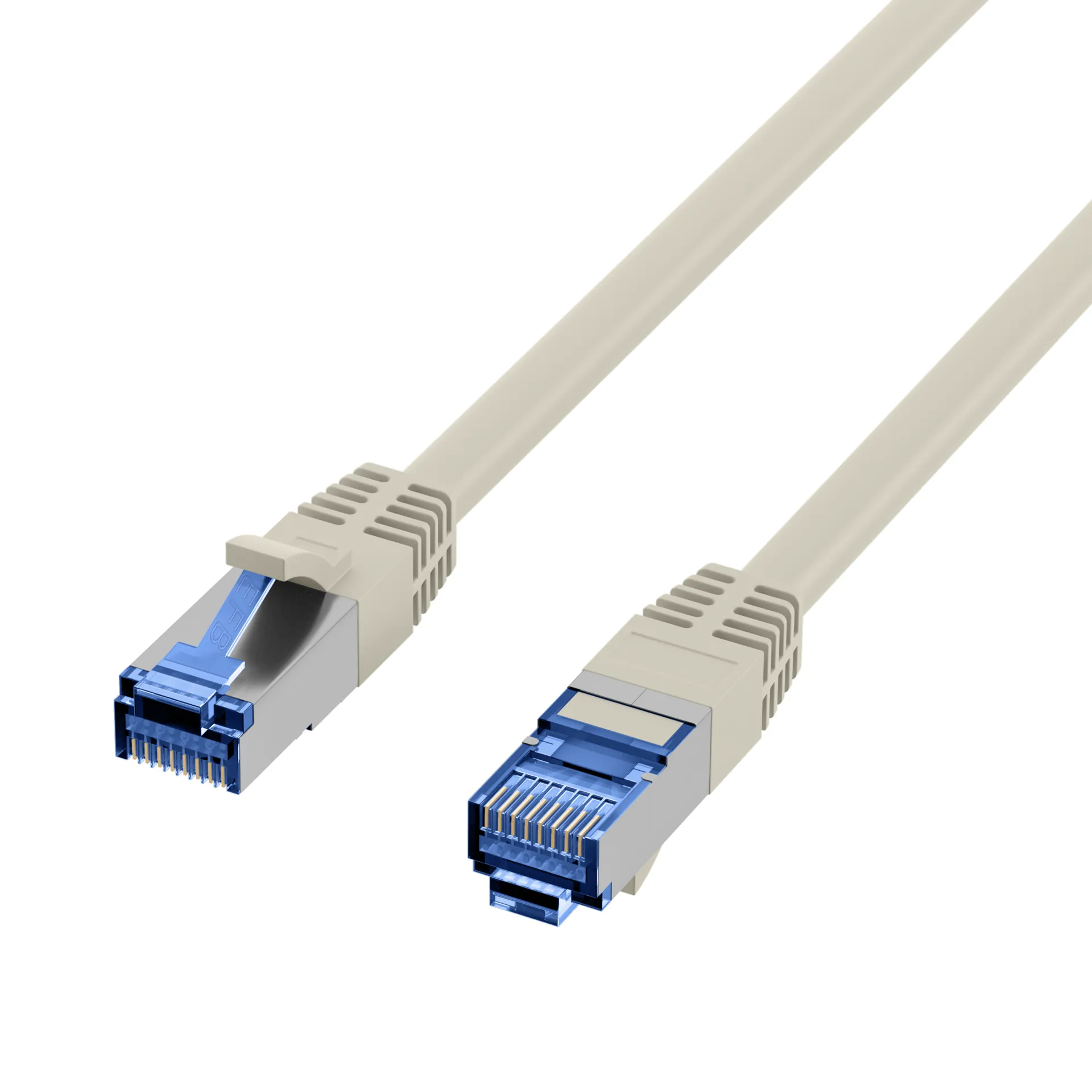 RJ45 Patchkabel Cat.6A S/FTP TPE Cat.7 Rohkabel superflex grau 5m – Bild 3