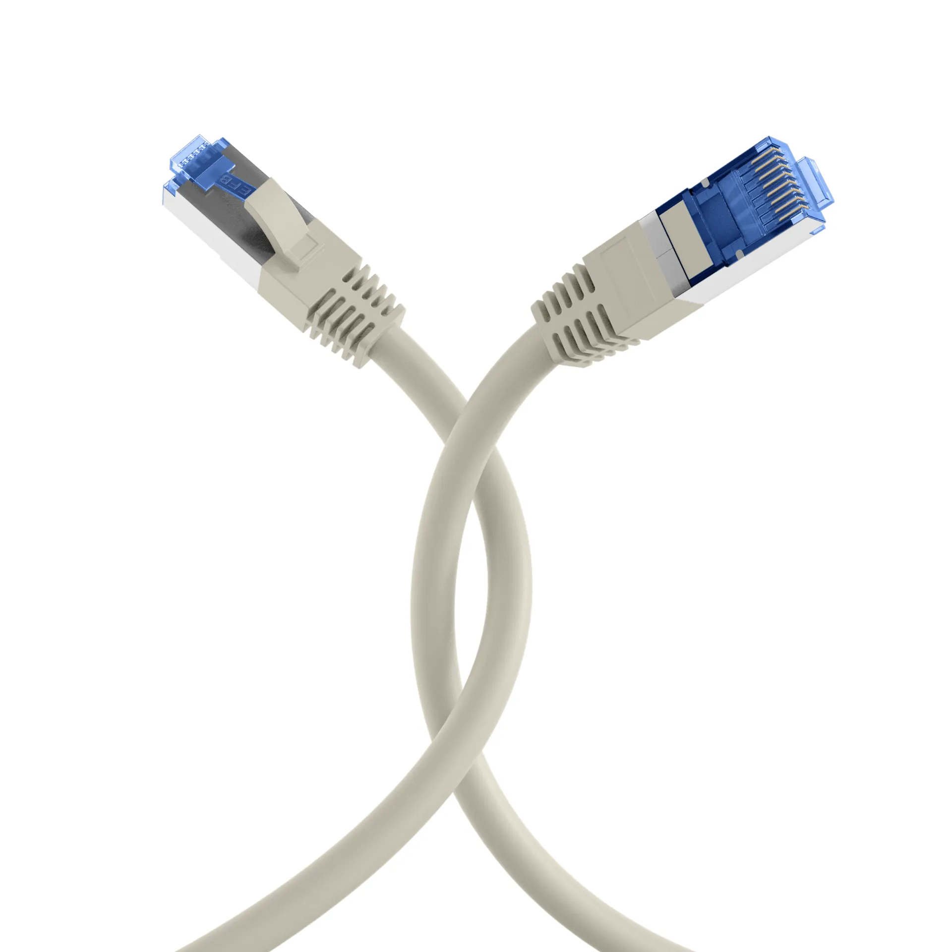 RJ45 Patchkabel Cat.6A S/FTP TPE Cat.7 Rohkabel superflex grau 7,5m – Bild 4