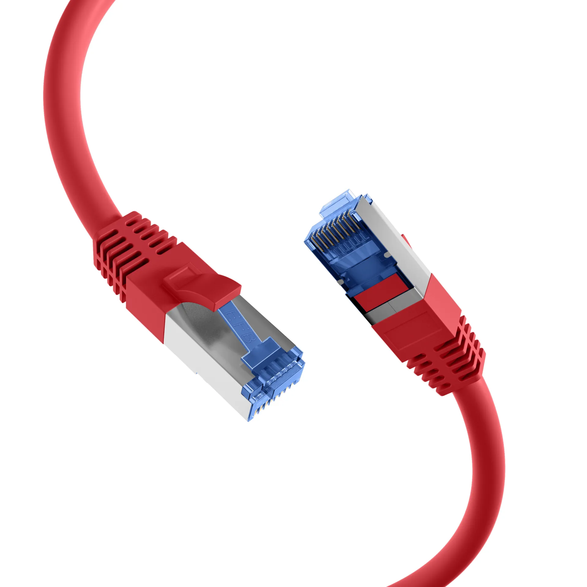 RJ45 Patchkabel Cat.6A S/FTP TPE Cat.7 Rohkabel superflex rot 7,5m – Bild 2