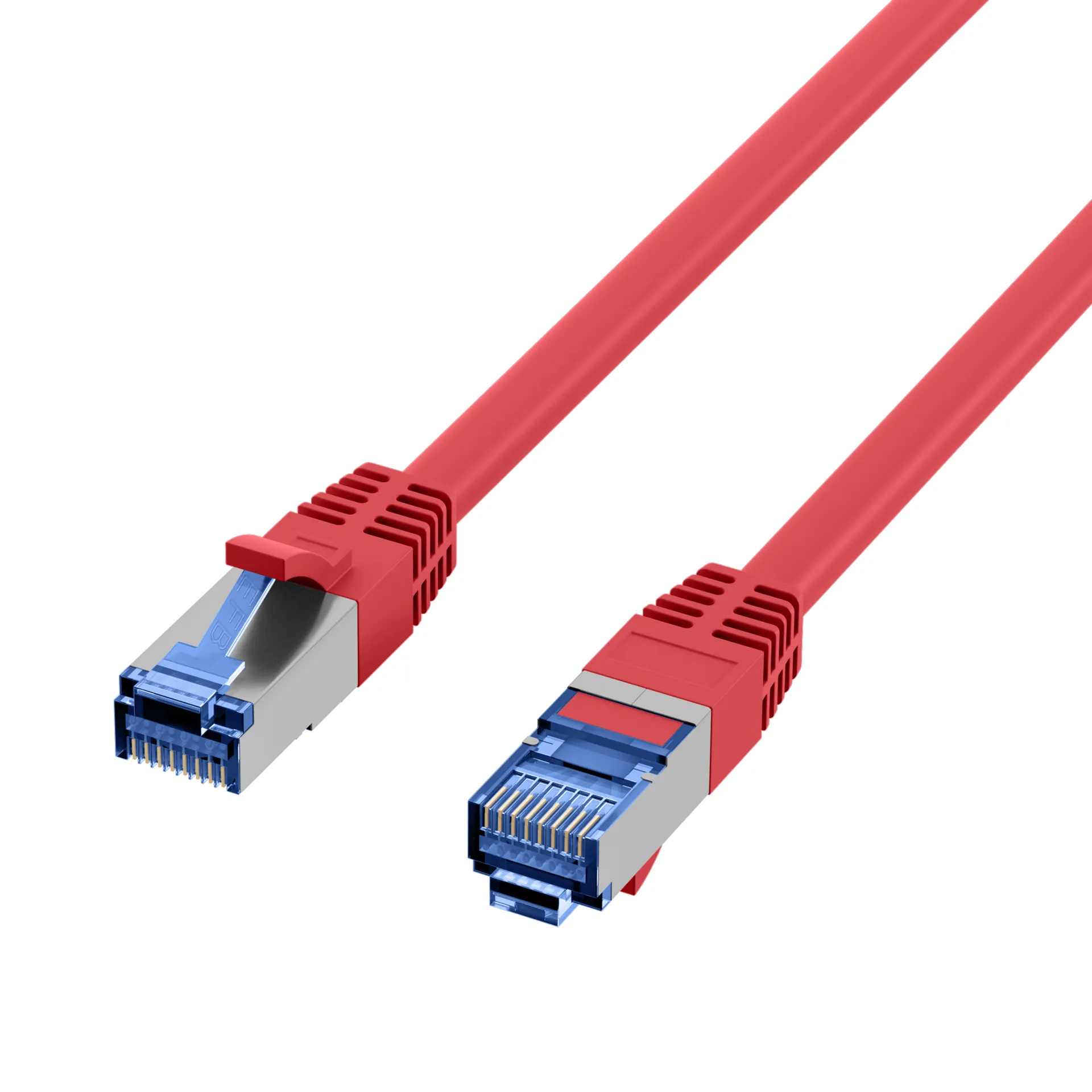 RJ45 Patchkabel Cat.6A S/FTP TPE Cat.7 Rohkabel superflex rot 7,5m – Bild 3