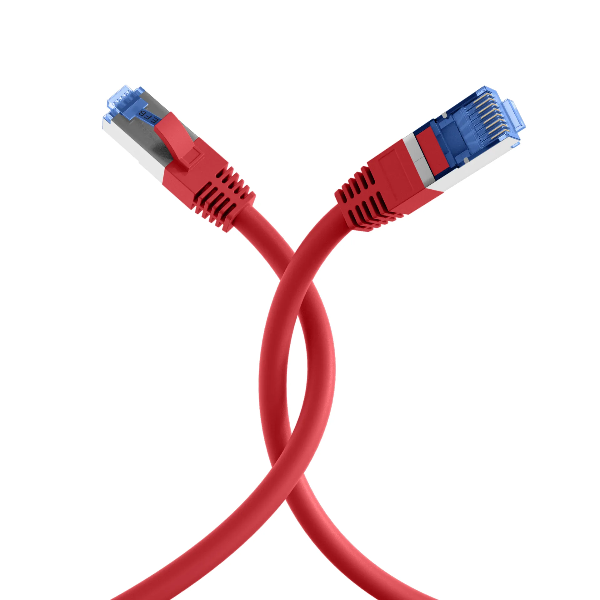 RJ45 Patchkabel Cat.6A S/FTP TPE Cat.7 Rohkabel superflex rot 7,5m – Bild 4