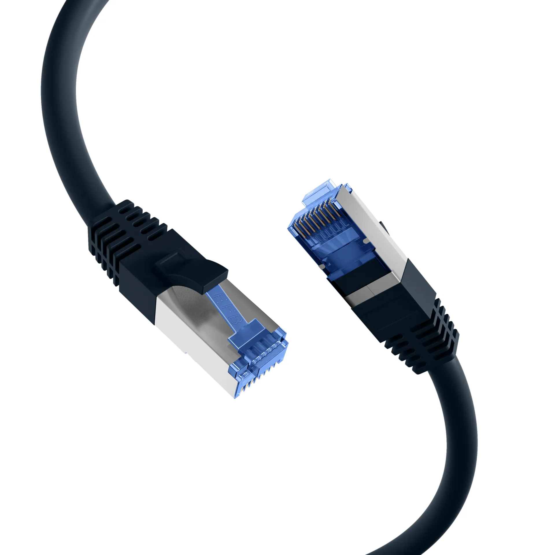 RJ45 Patchkabel Cat.6A S/FTP TPE Cat.7 Rohkabel superflex schwarz 15m – Bild 2