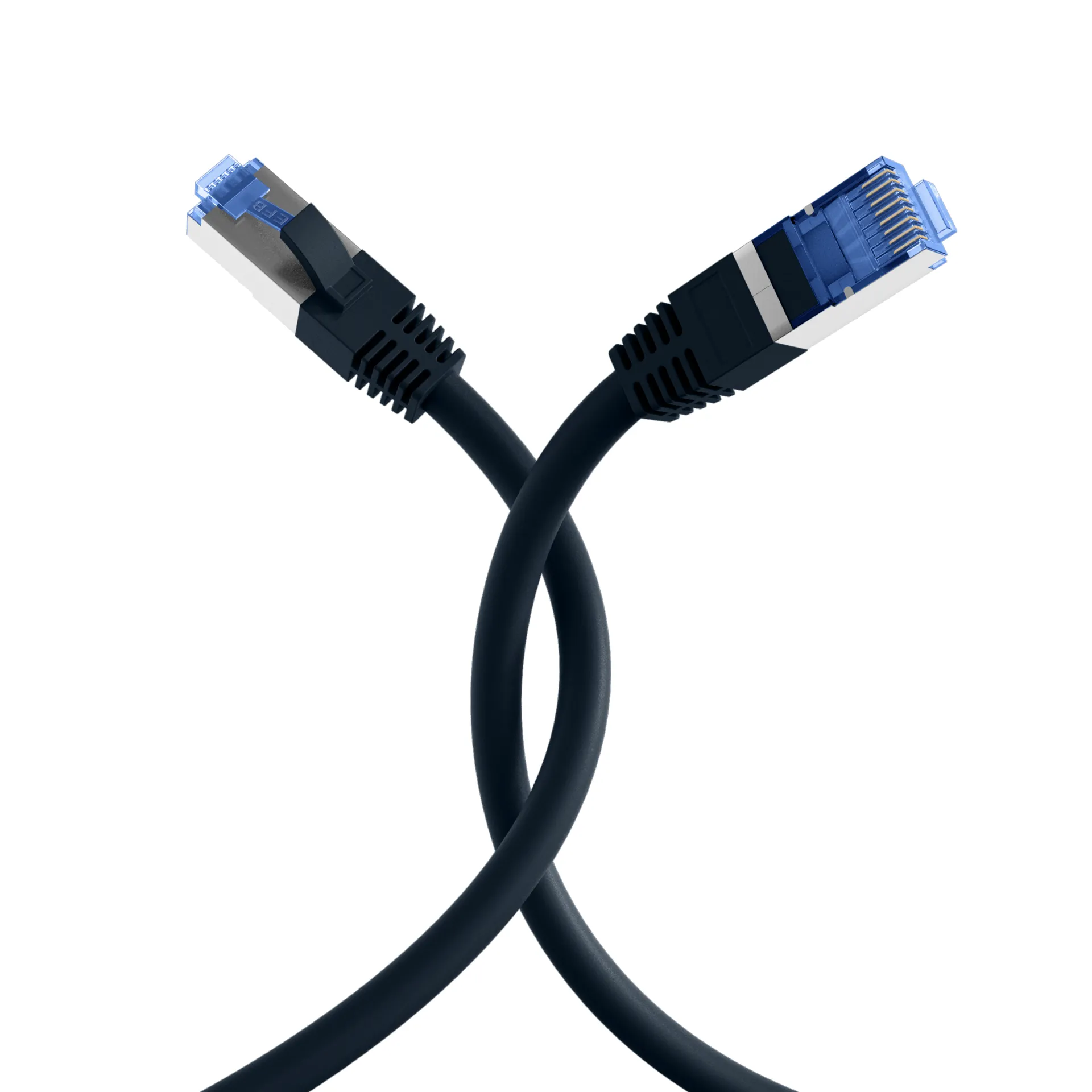 RJ45 Patchkabel Cat.6A S/FTP TPE Cat.7 Rohkabel superflex schwarz 7,5m – Bild 4