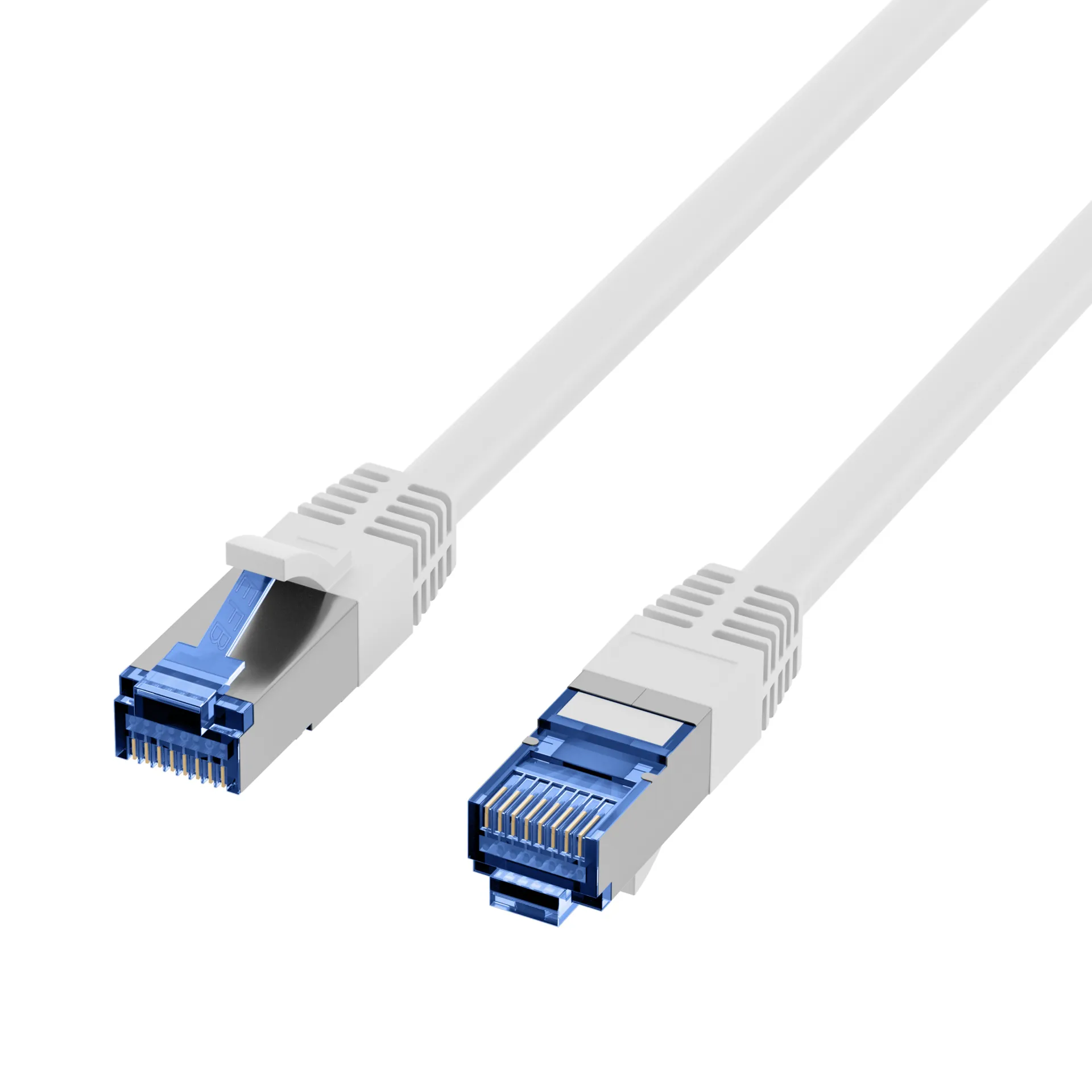 RJ45 Patchkabel Cat.6A S/FTP TPE Cat.7 Rohkabel superflex weiß 10m – Bild 3