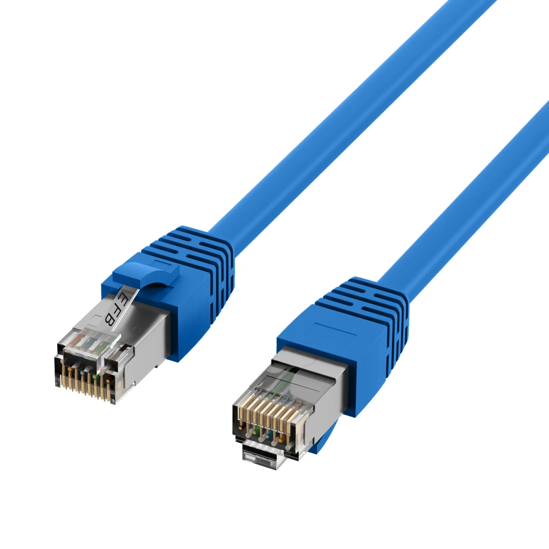 RJ45 Patchkabel Cat.8.1 S/FTP LSZH BC blau 0,5m – Bild 3