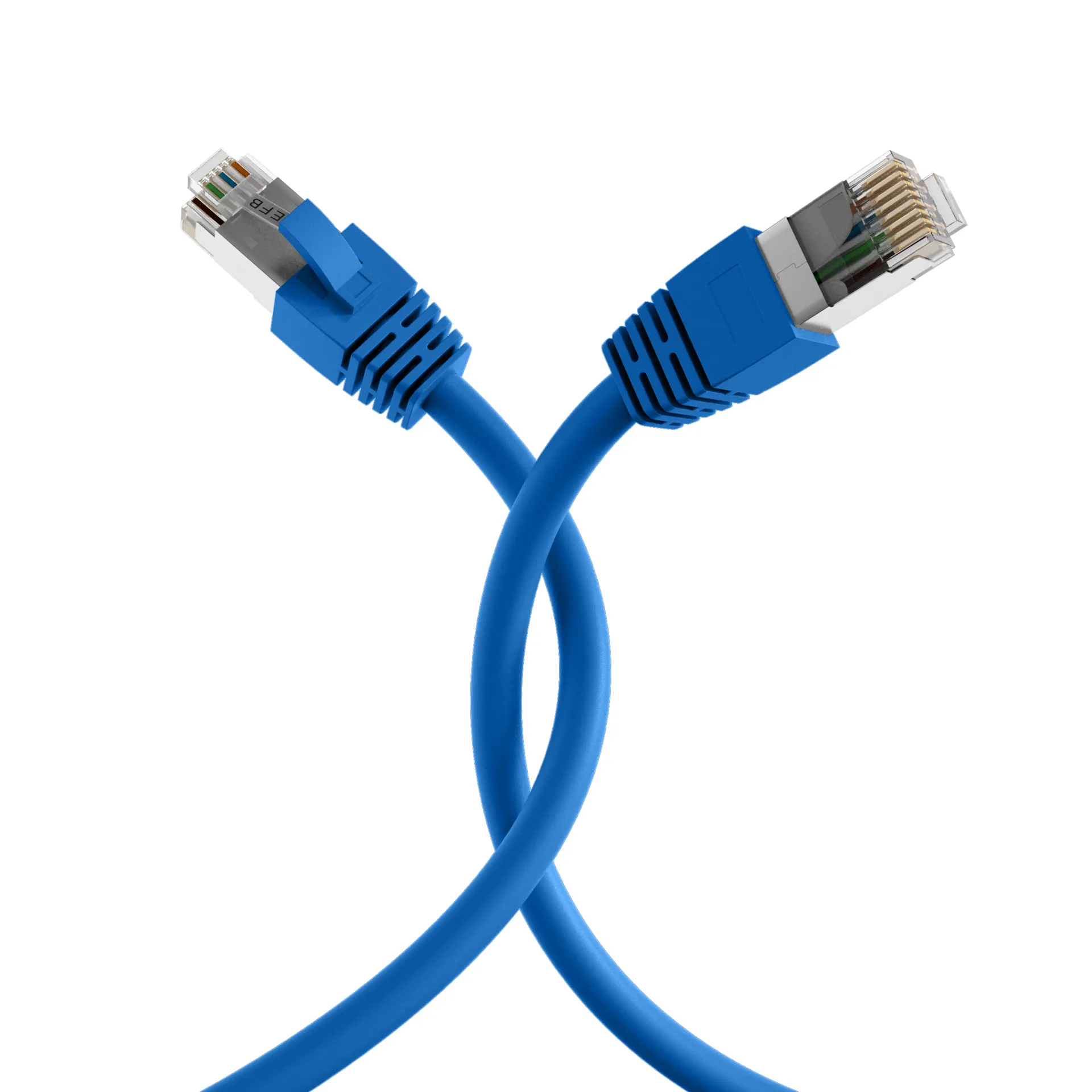 RJ45 Patchkabel Cat.8.1 S/FTP LSZH BC blau 1m – Bild 4