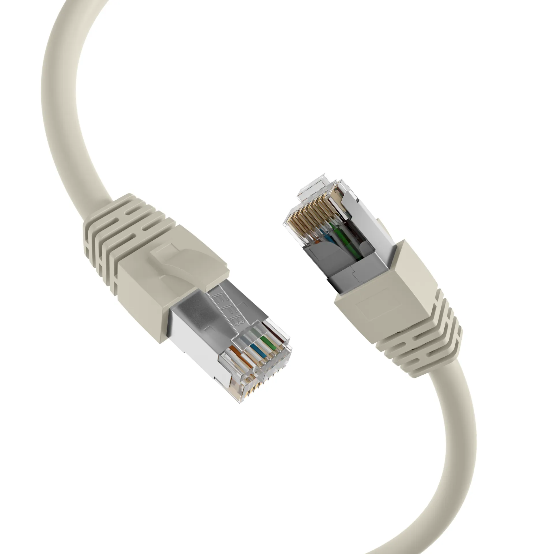 RJ45 Patchkabel Cat.8.1 S/FTP LSZH BC grau 2m – Bild 2
