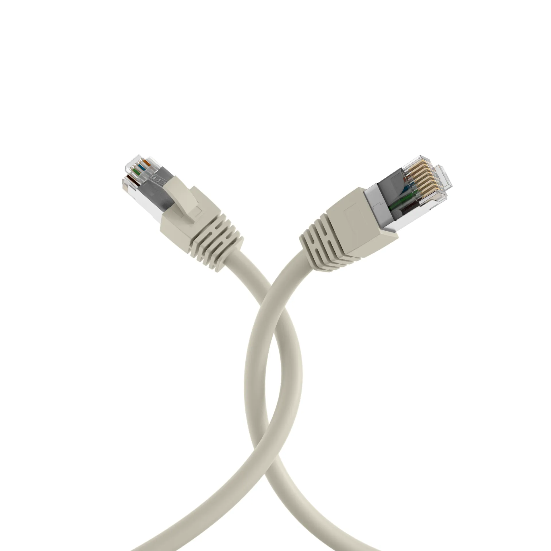 RJ45 Patchkabel Cat.8.1 S/FTP LSZH BC grau 2m – Bild 4