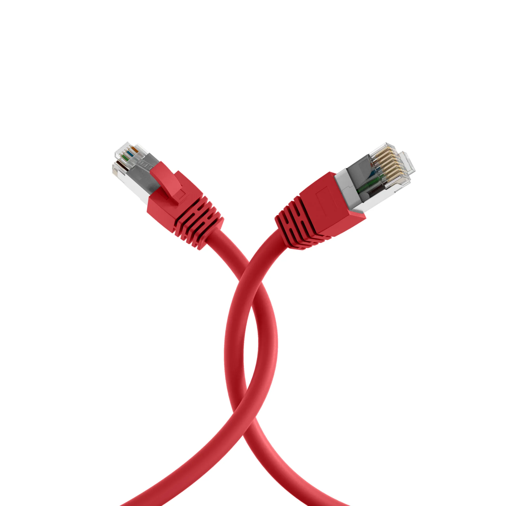 RJ45 Patchkabel Cat.8.1 S/FTP LSZH BC rot 0,5m – Bild 4