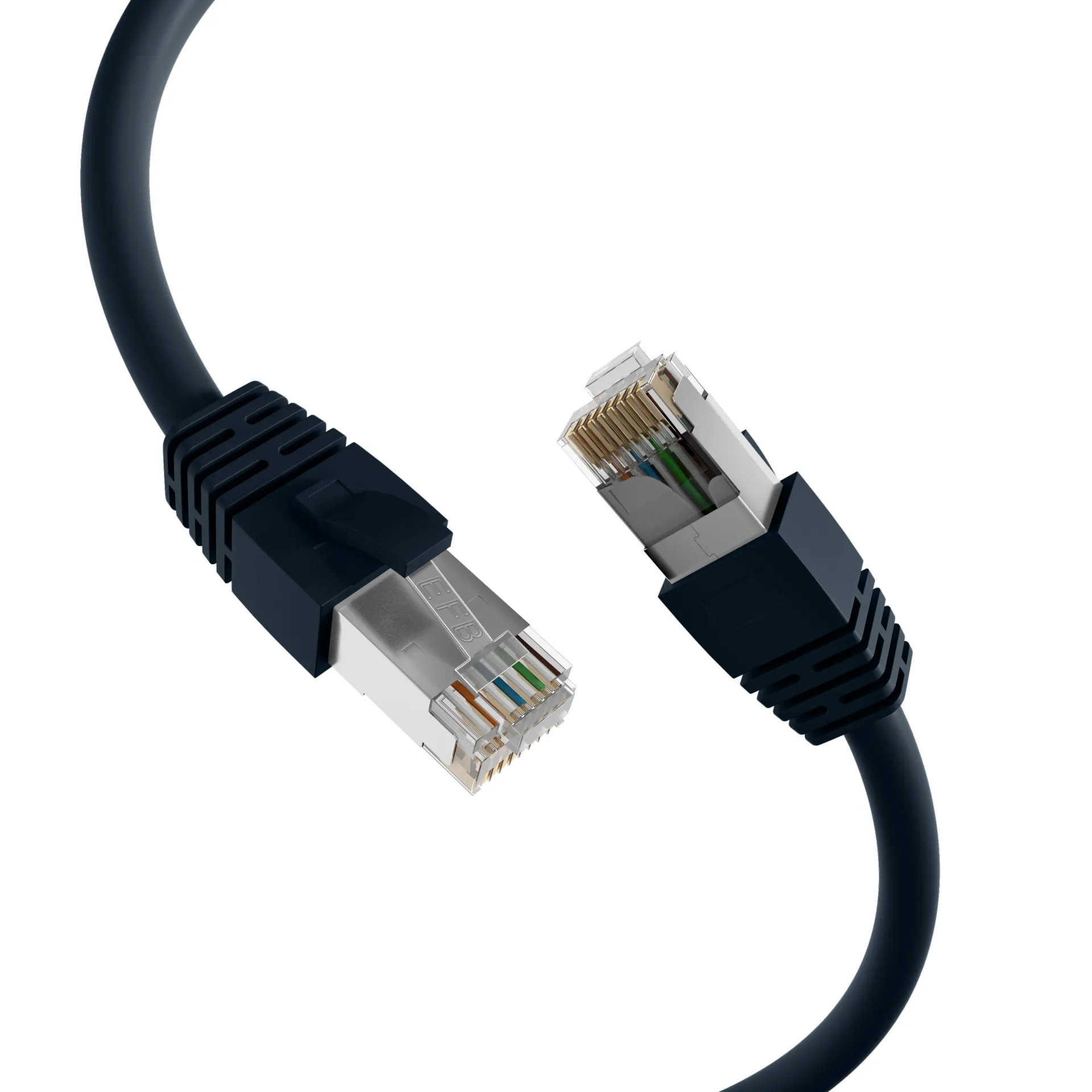 RJ45 Patchkabel Cat.8.1 S/FTP LSZH BC schwarz 0,5m – Bild 2