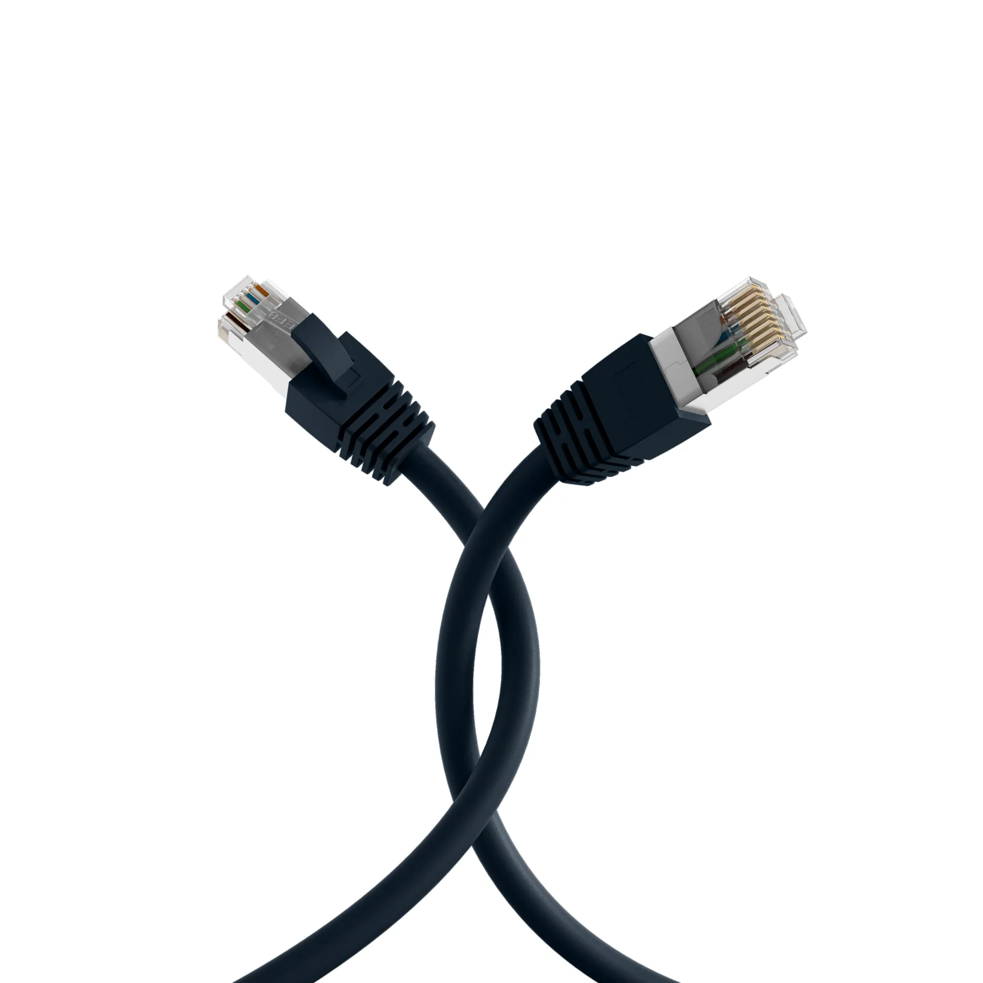 RJ45 Patchkabel Cat.8.1 S/FTP LSZH BC schwarz 0,5m – Bild 4