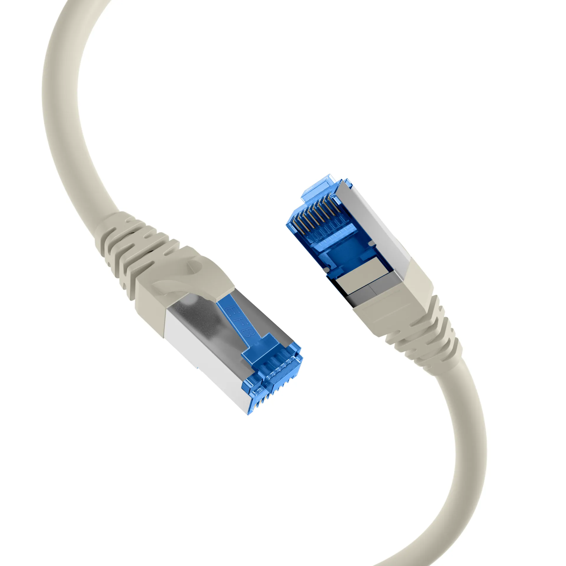 RJ45 Patchkabel Cat.6A S/FTP PVC UL grau 5m – Bild 2