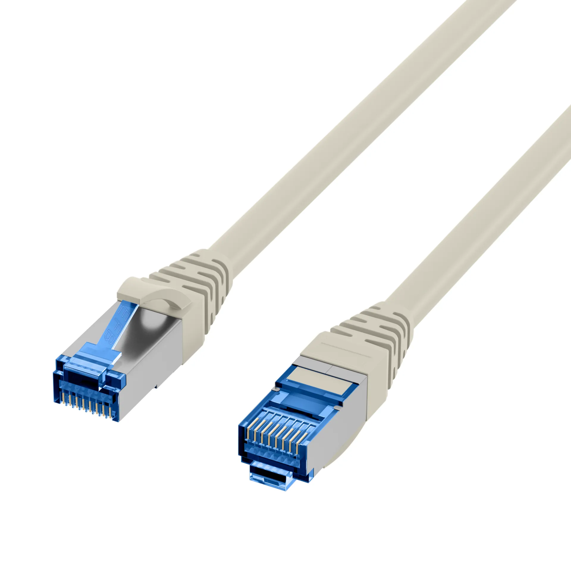 RJ45 Patchkabel Cat.6A S/FTP PVC UL grau 5m – Bild 3