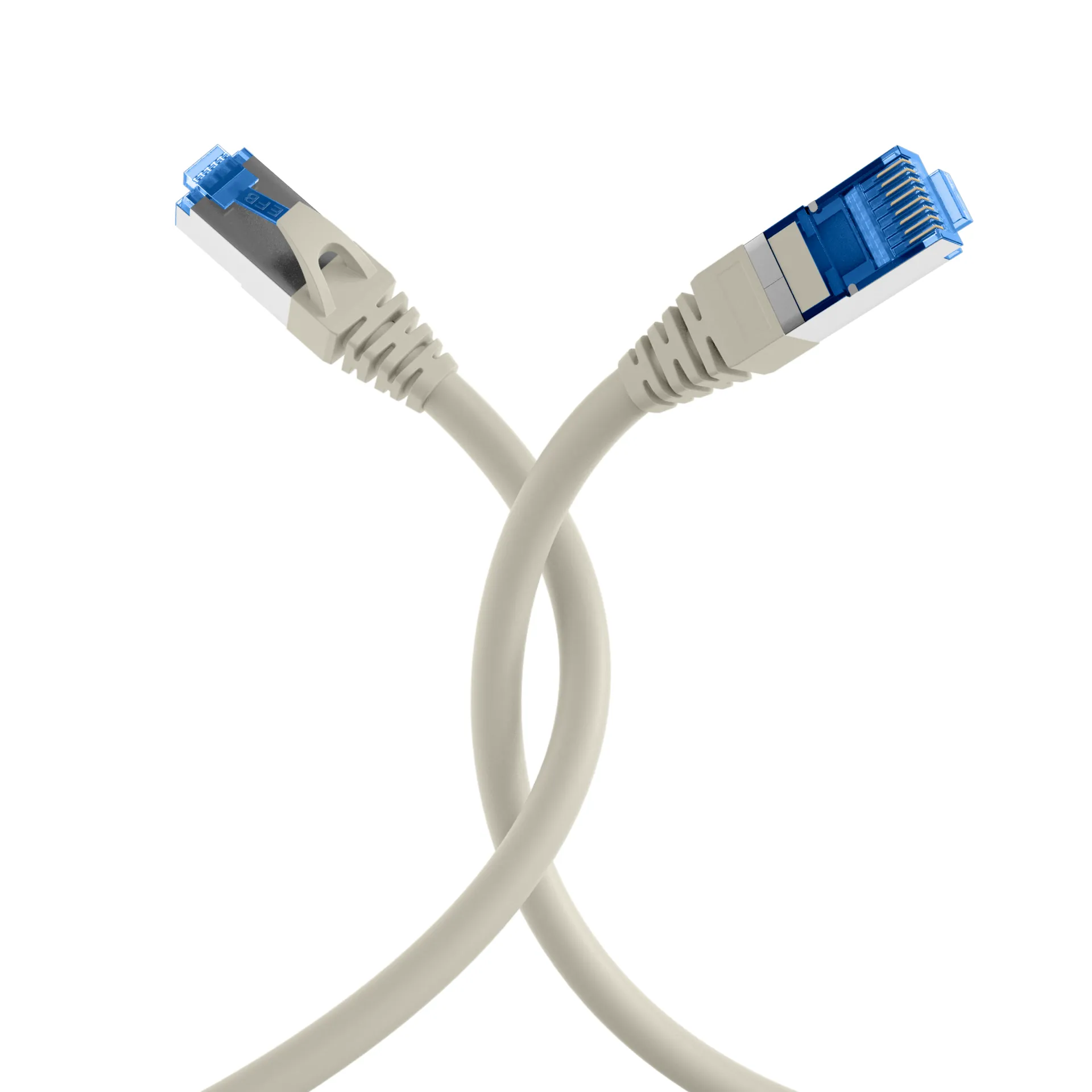 RJ45 Patchkabel Cat.6A S/FTP PVC UL grau 5m – Bild 4