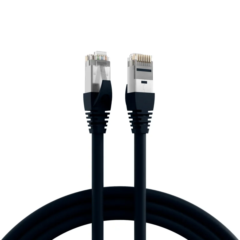 RJ45 Patchkabel Cat.6A S/FTP TPE schwarz 20m