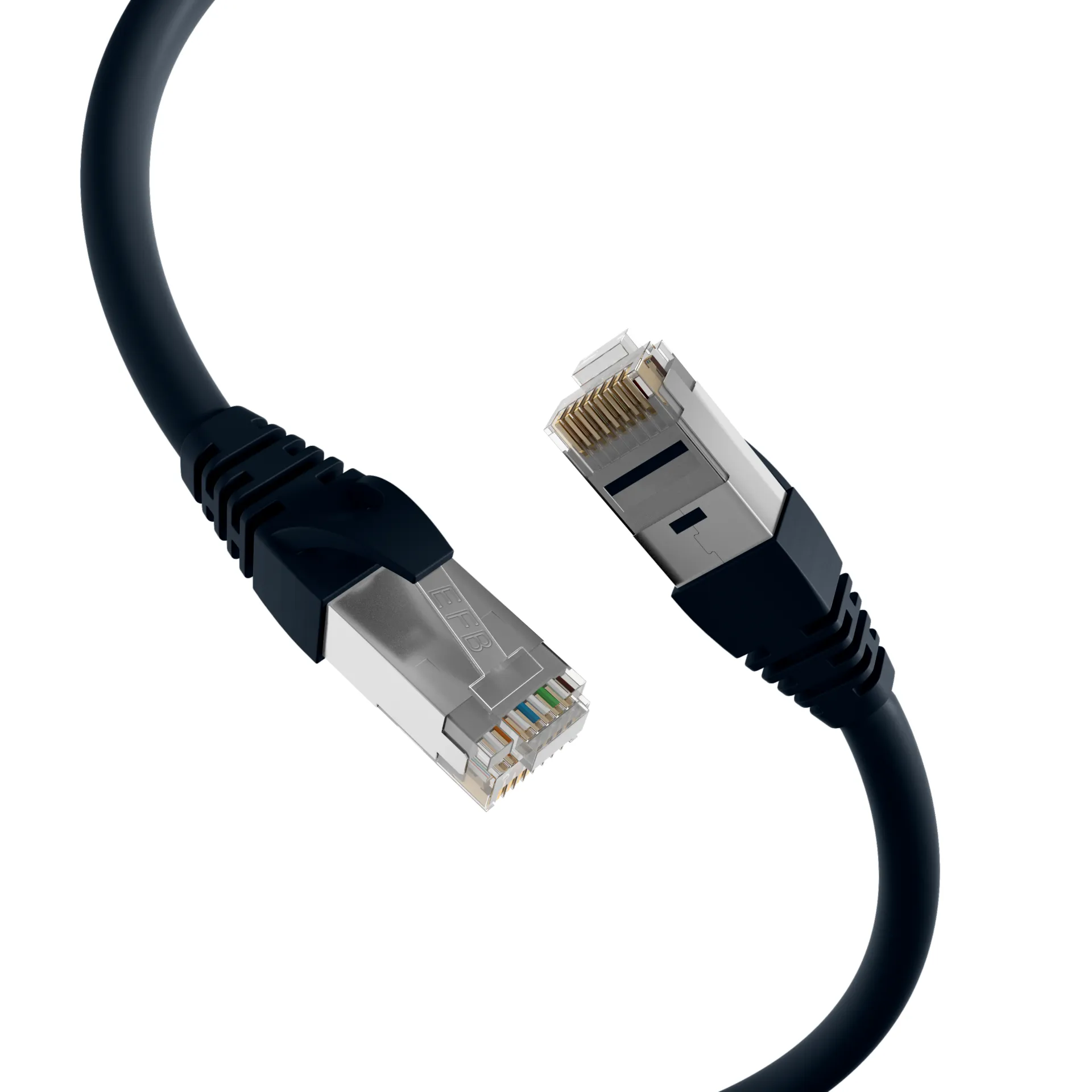 RJ45 Patchkabel Cat.6A S/FTP TPE schwarz 30m – Bild 2