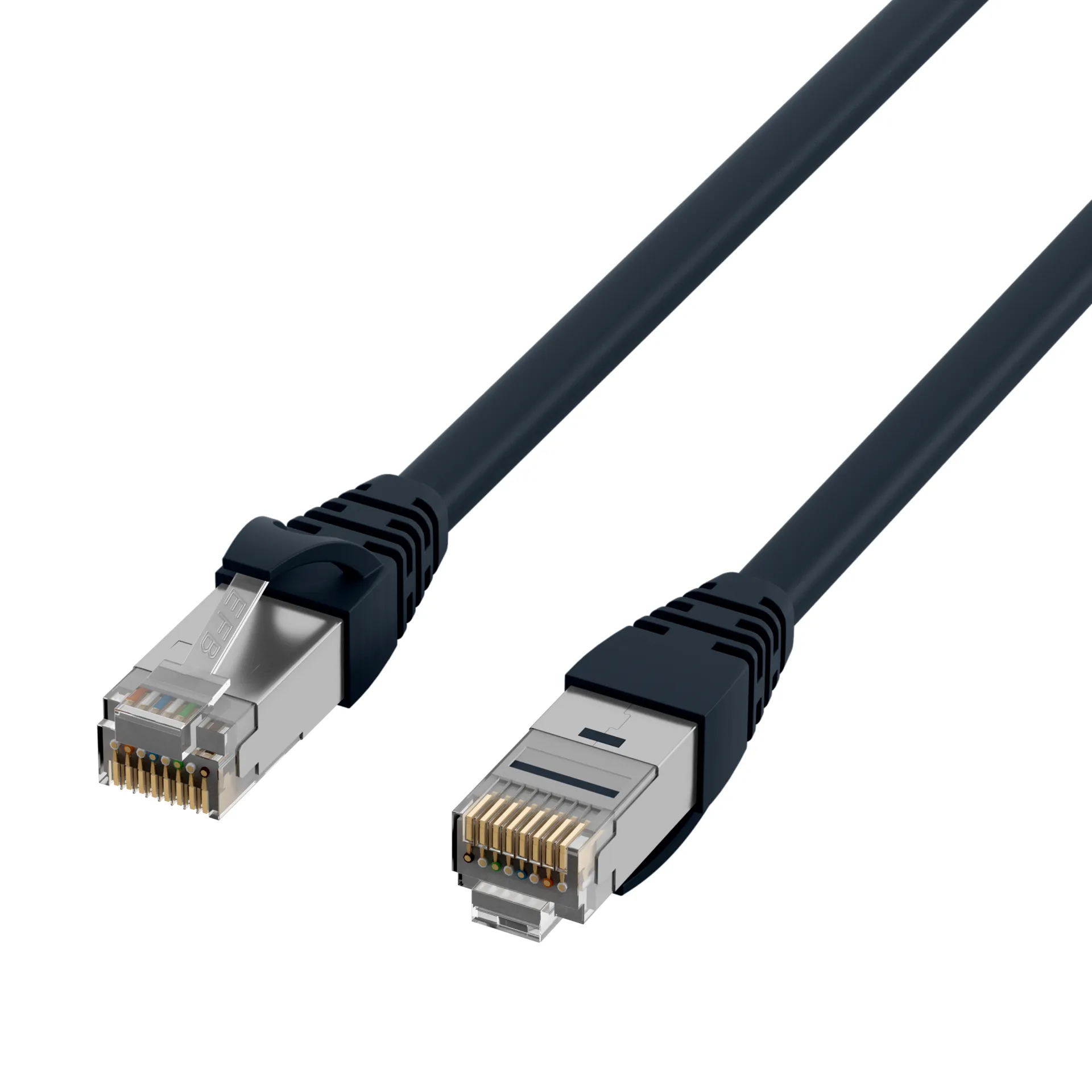 RJ45 Patchkabel Cat.6A S/FTP TPE schwarz 30m – Bild 3