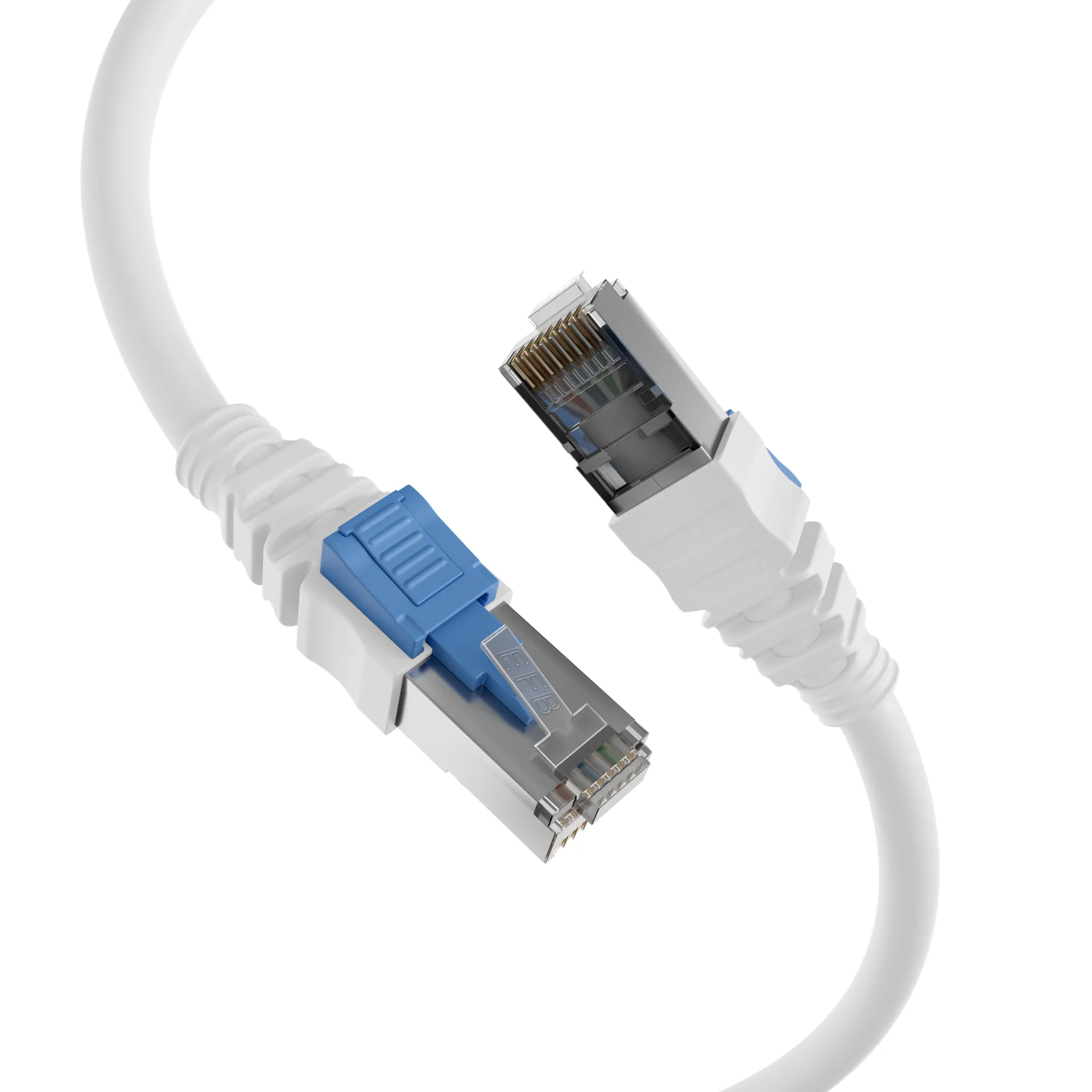RJ45 Patchkabel Cat.6A S/FTP LSZH BC AWG26 abschließbar weiß 2m – Bild 2