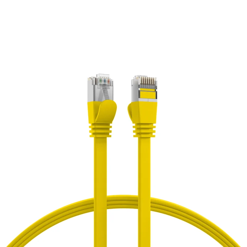 RJ45 Flachpatchkabel Cat.6A U/FTP PVC gelb 3m