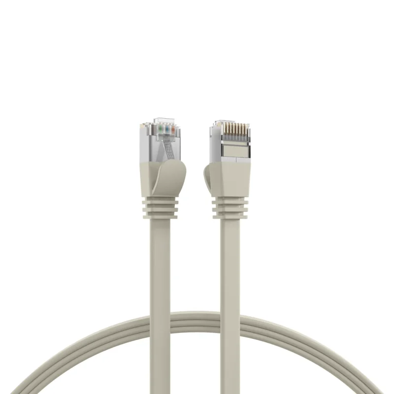 RJ45 Flachpatchkabel Cat.6A U/FTP PVC grau 0,15m