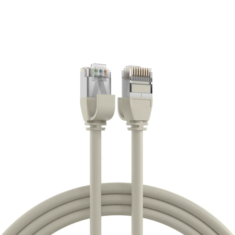 RJ45 Patchkabel Cat.6A U/FTP TPE 4mm ultraflex grau 0,15m