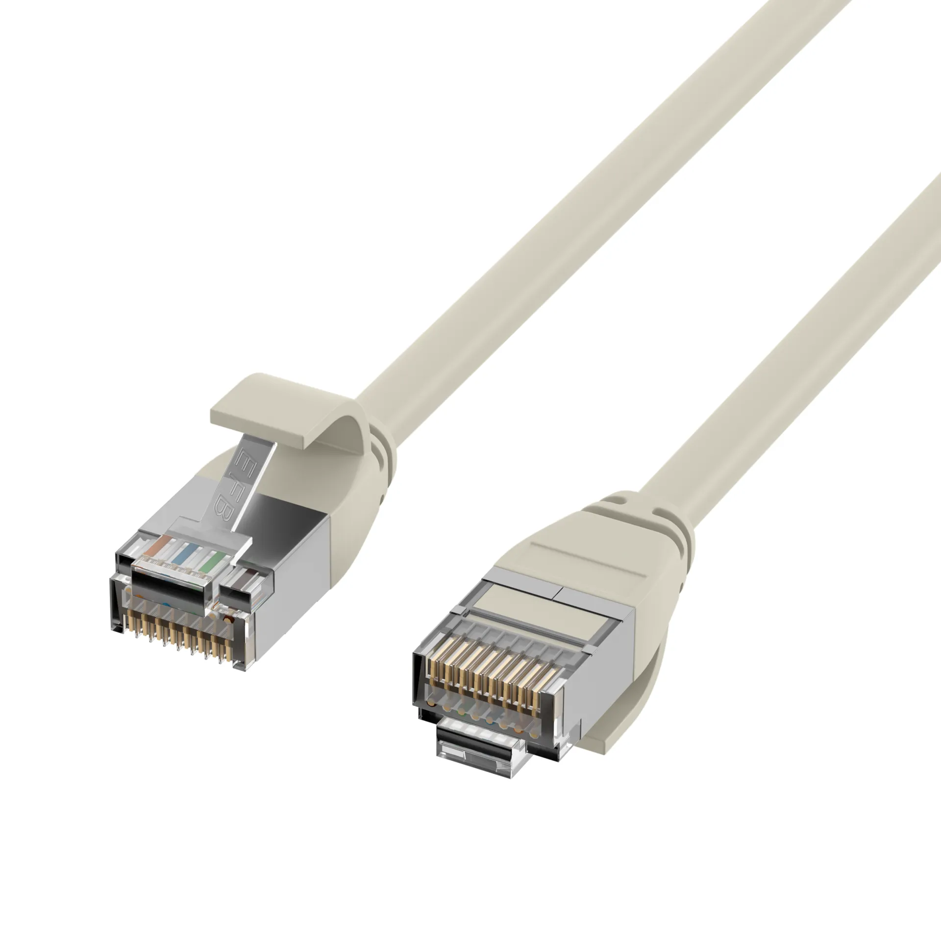 RJ45 Patchkabel Cat.6A U/FTP TPE 4mm ultraflex grau 0,5m – Bild 3