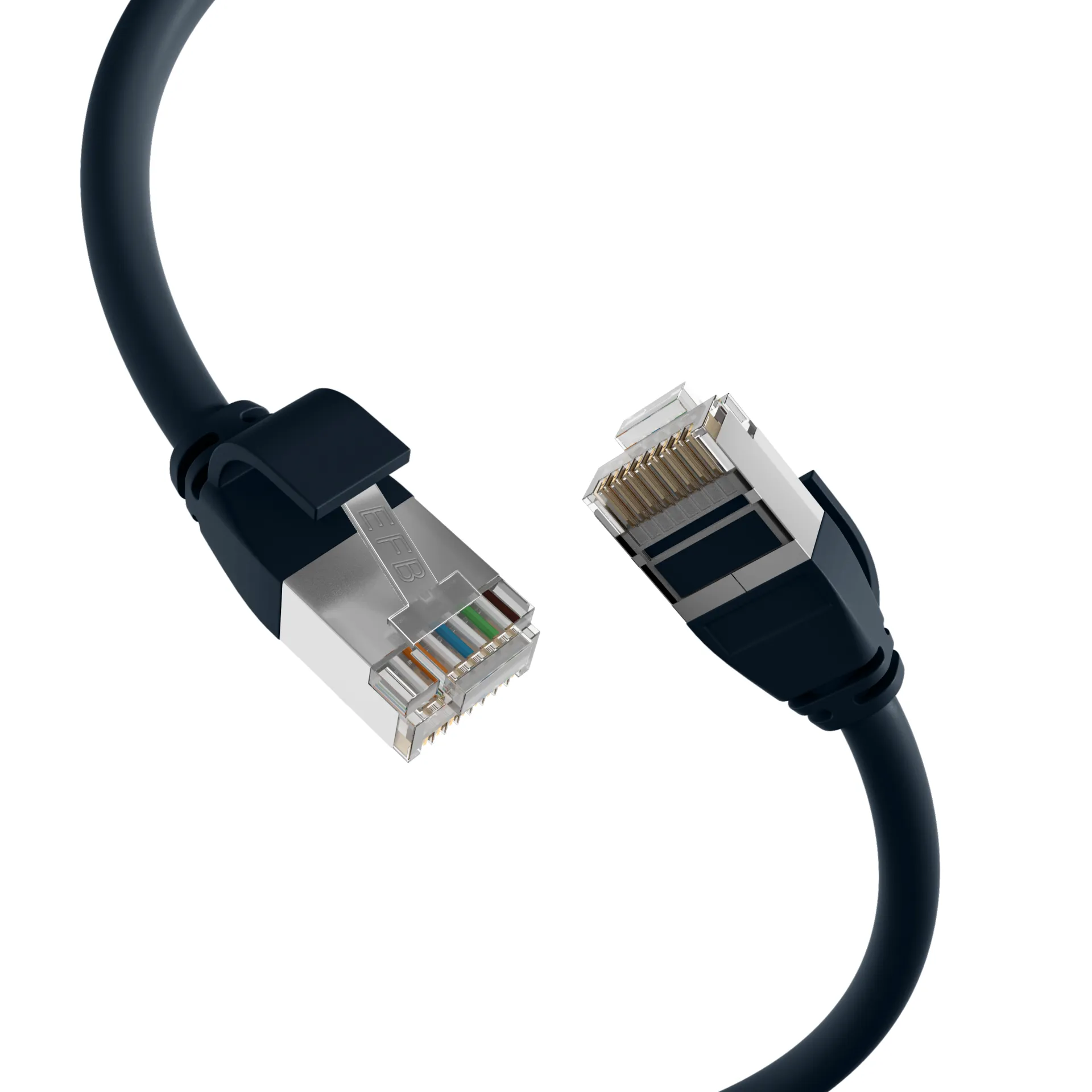 RJ45 Patchkabel Cat.6A U/FTP TPE 4mm ultraflex schwarz 3m – Bild 2