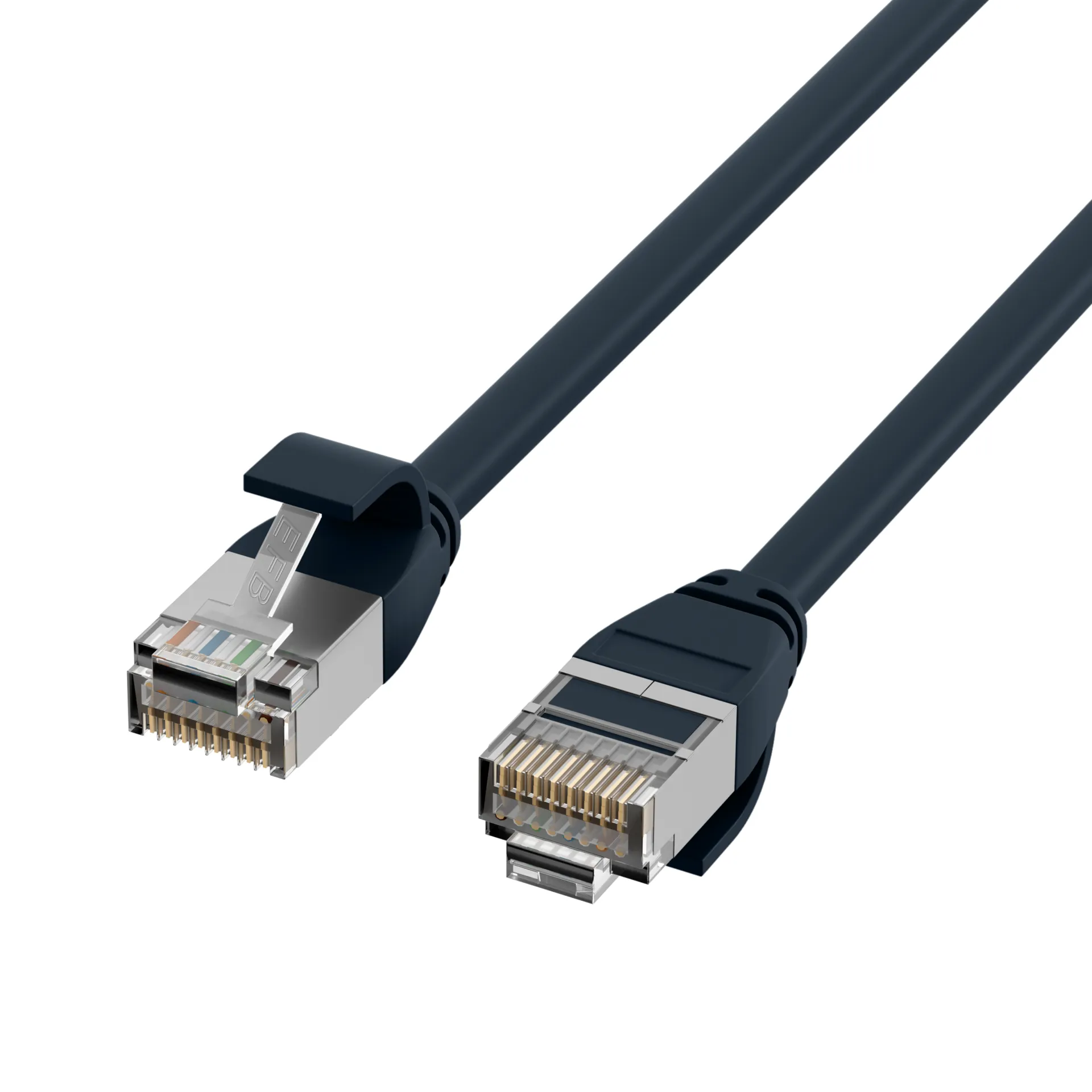 RJ45 Patchkabel Cat.6A U/FTP TPE 4mm ultraflex schwarz 3m – Bild 3