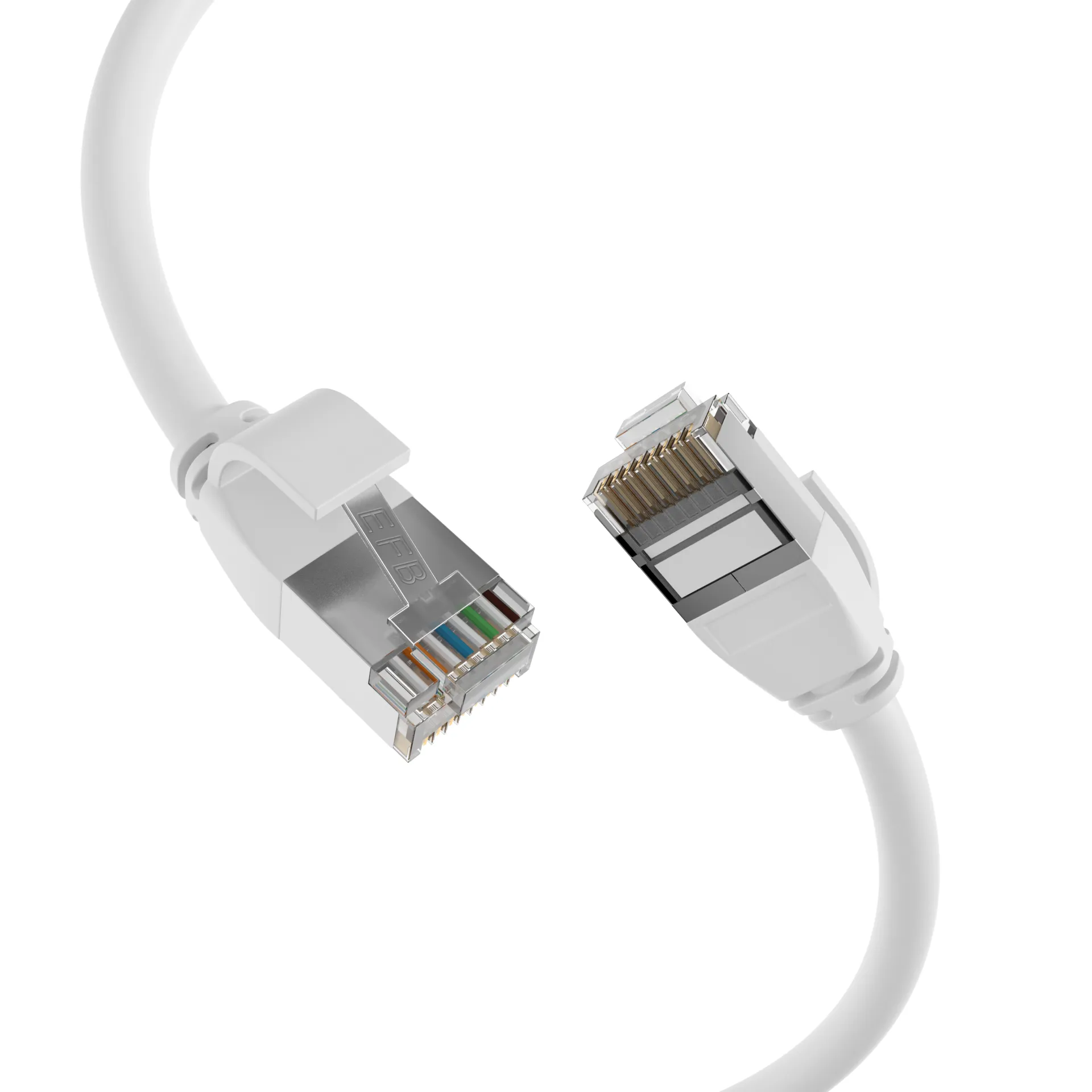 RJ45 Patchkabel Cat.6A U/FTP TPE 4mm ultraflex weiß 5m – Bild 2