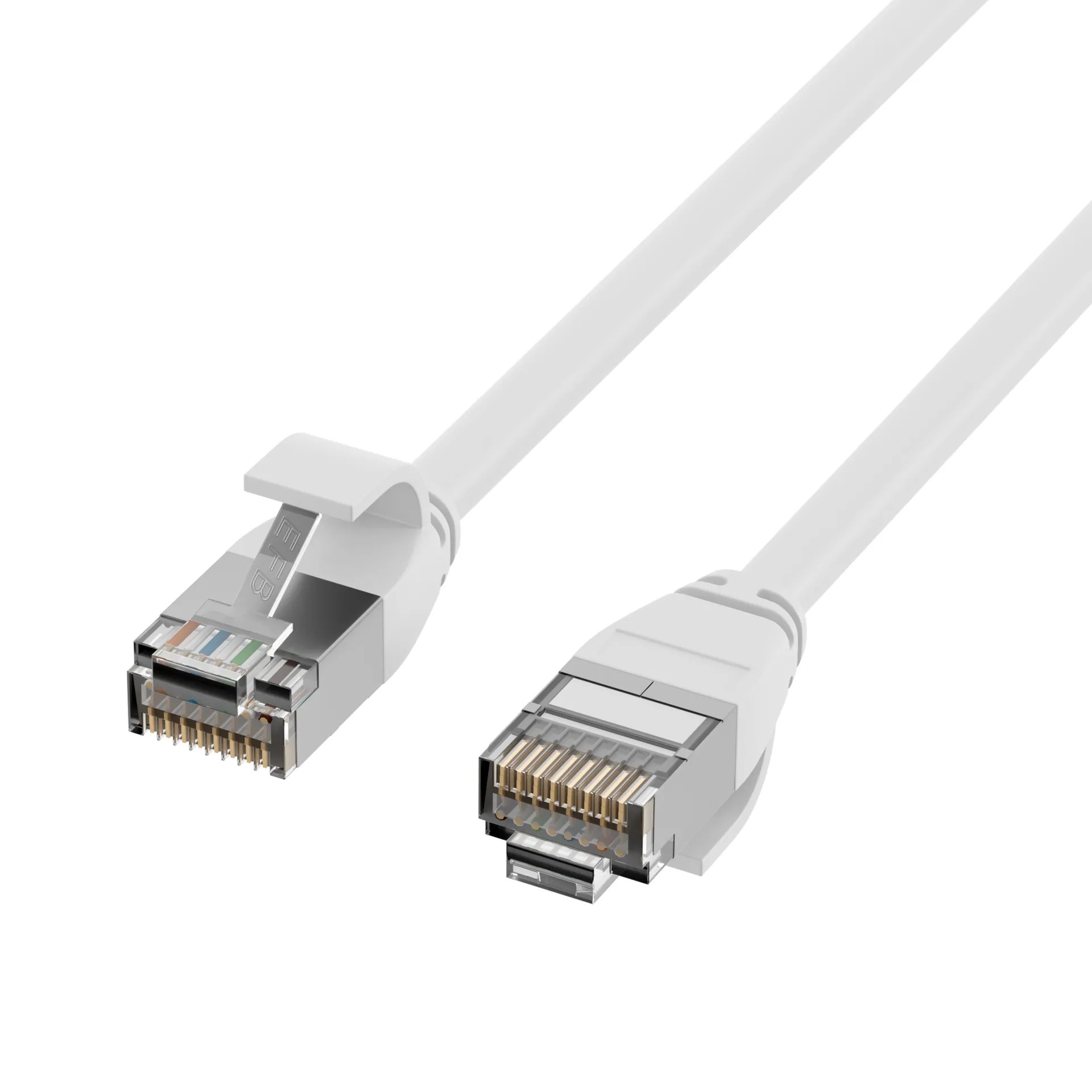 RJ45 Patchkabel Cat.6A U/FTP TPE 4mm ultraflex weiß 5m – Bild 3