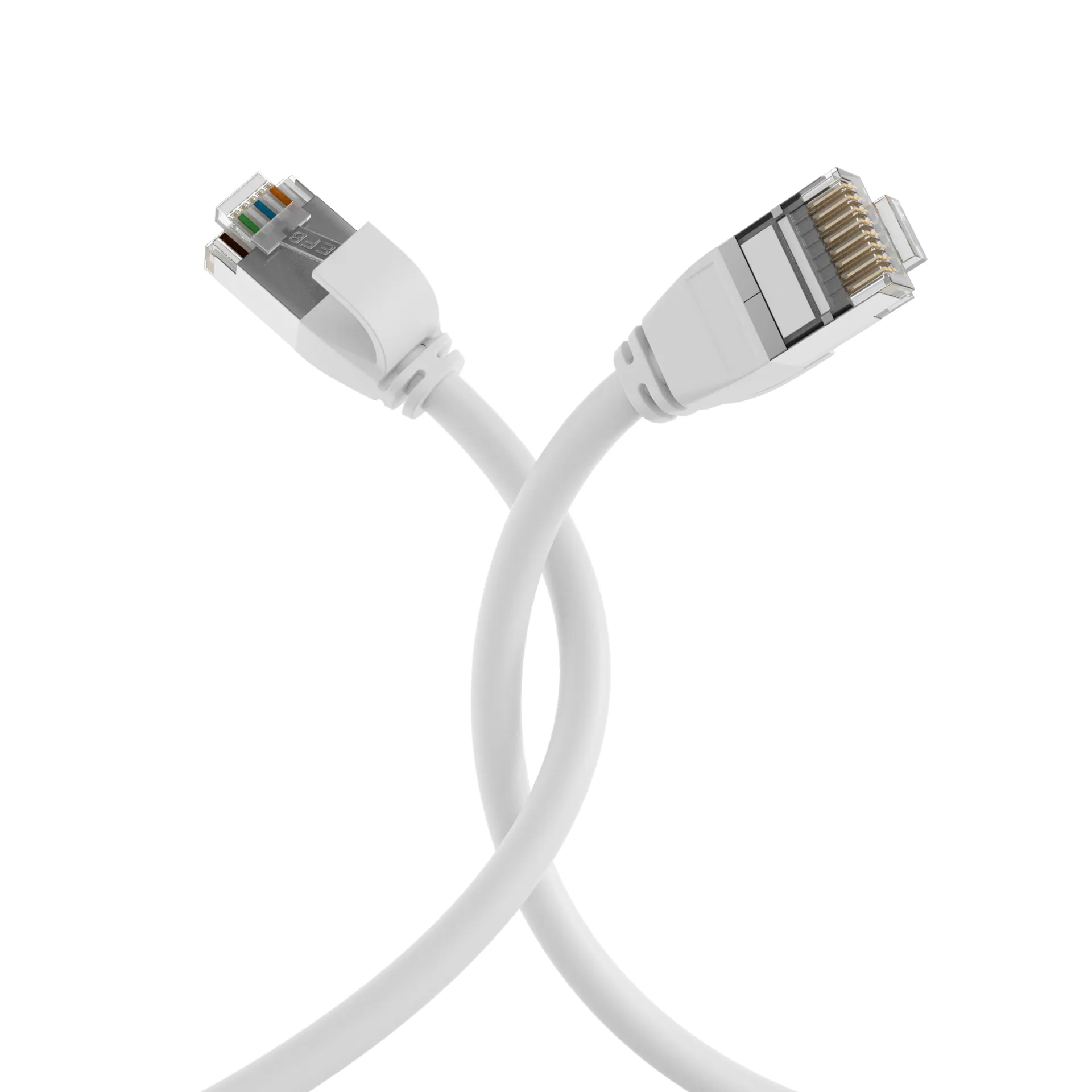 RJ45 Patchkabel Cat.6A U/FTP TPE 4mm ultraflex weiß 5m – Bild 4
