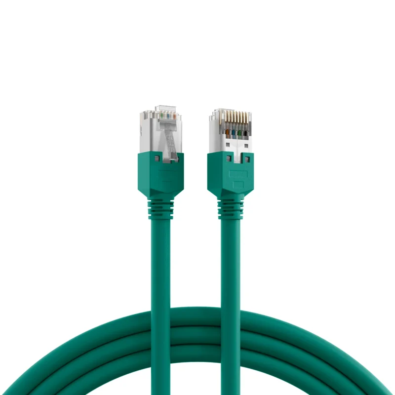 RJ45 Patchkabel Cat.5e SF/UTP LSZH Draka UC300 TM11 grün 0,15m