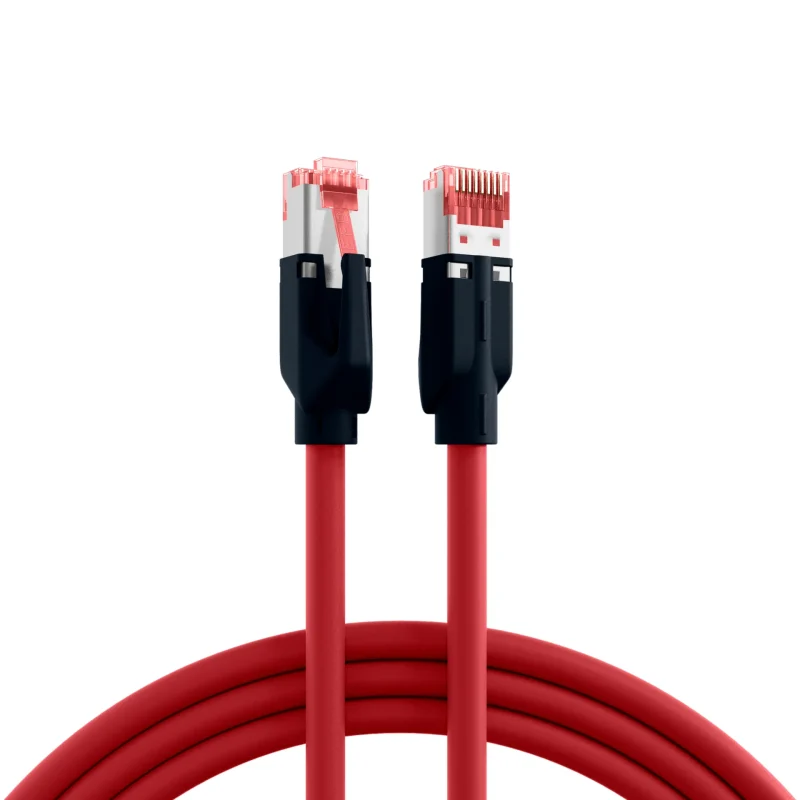 RJ45 Patchkabel Cat.6A S/FTP PUR Draka UC900 TM21 rot 30m