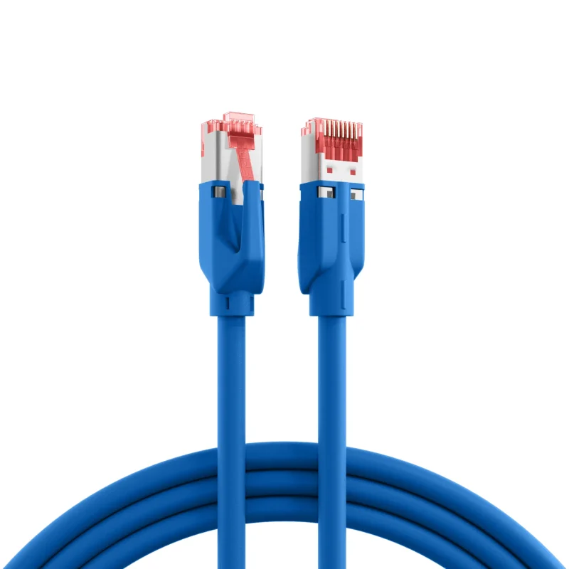 RJ45 Patchkabel Cat.6A S/FTP LSZH Draka UC900 TM21 blau 25m
