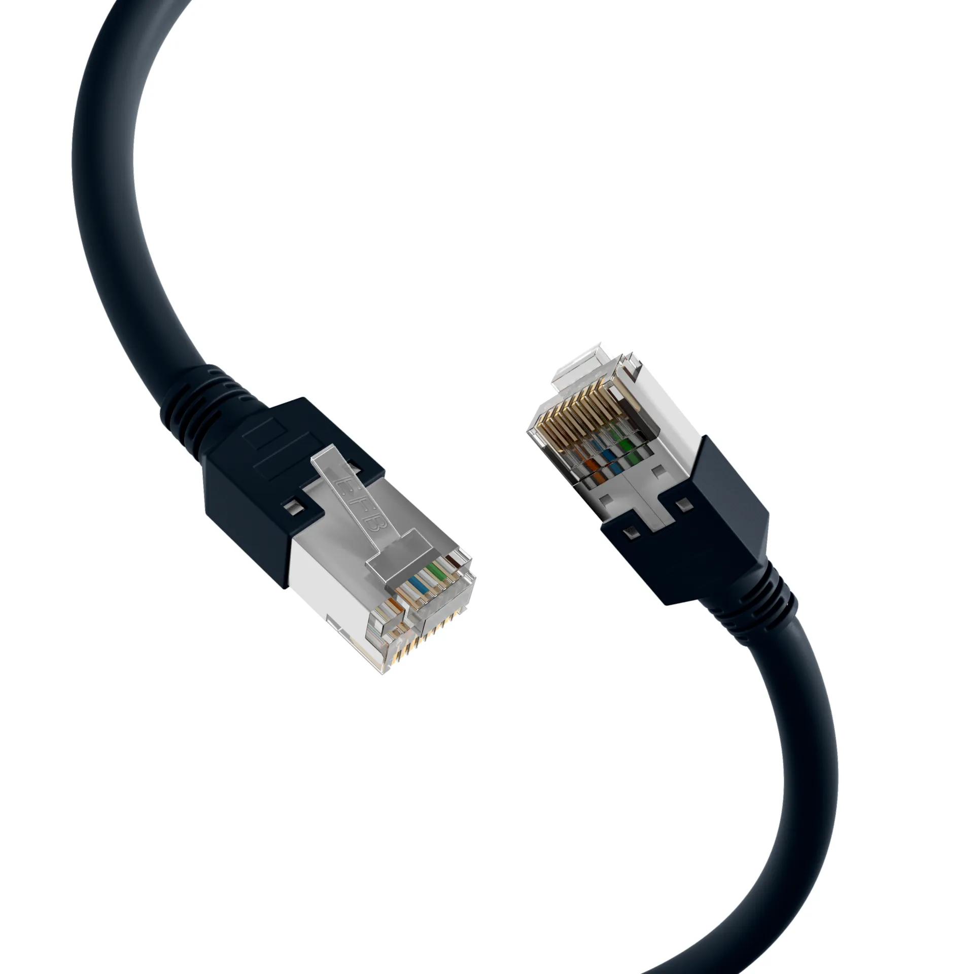 RJ45 Patchkabel Cat.5e F/UTP LSZH Draka UC300 TM11 schwarz 0,15m – Bild 2